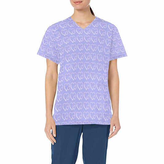 Nurse13   Women's V Neck Scrub Top Nurse Uniform with Deep Front Pockets