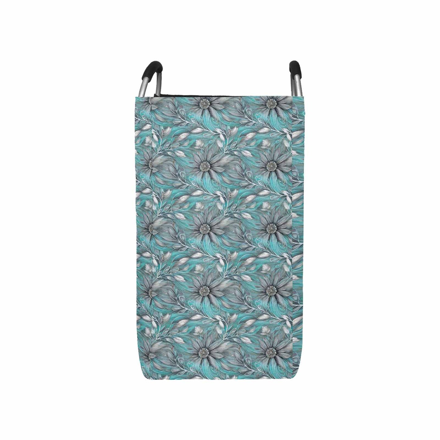 Green Elegant Floral 25  Square Laundry Basket