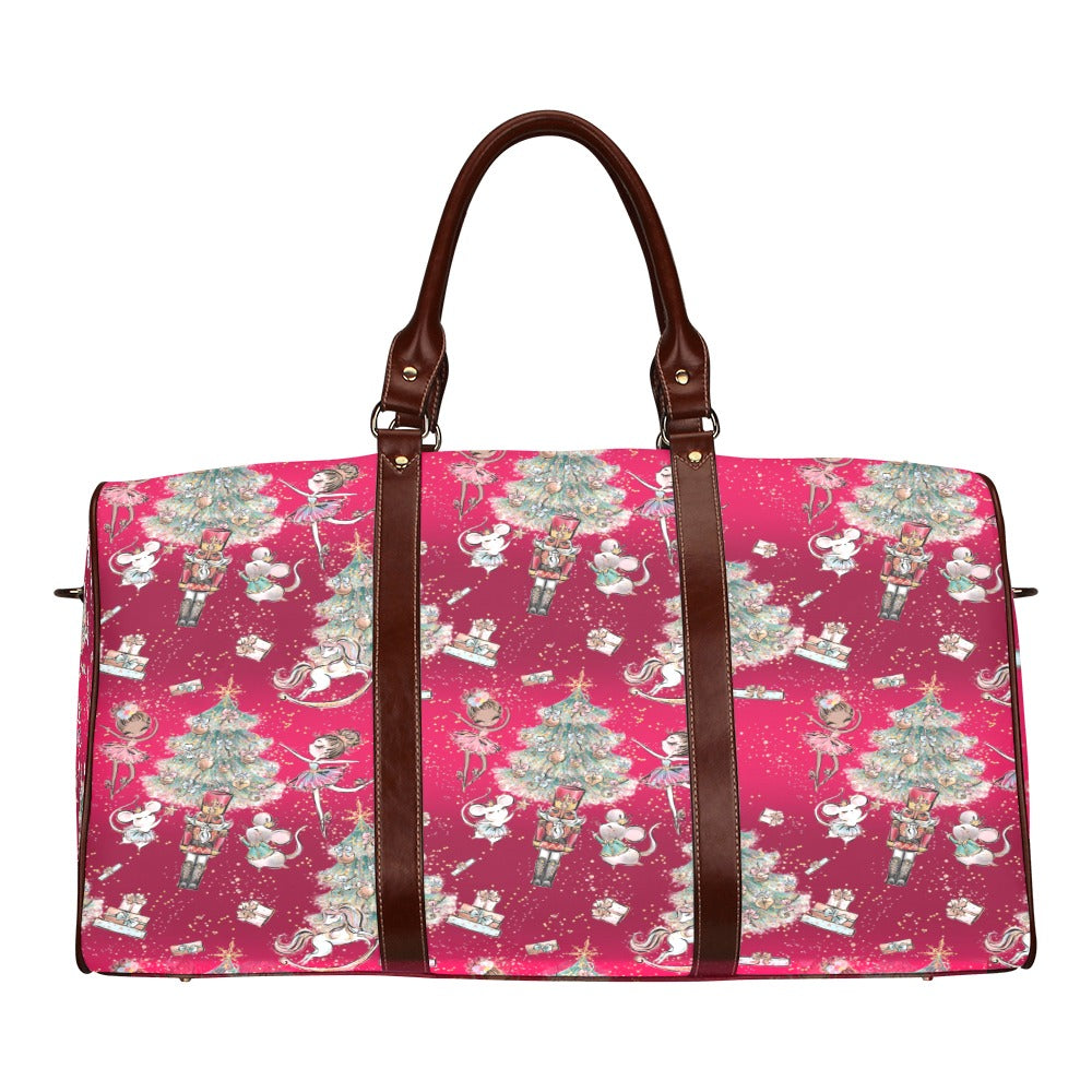 Red Christmas Waterproof Travel Bag/Small (Model 1639)