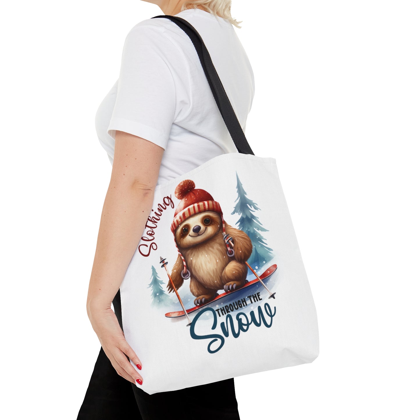 Tote Bag, Christmas, Sloth, Personalised/Non-Personalised Tote bag