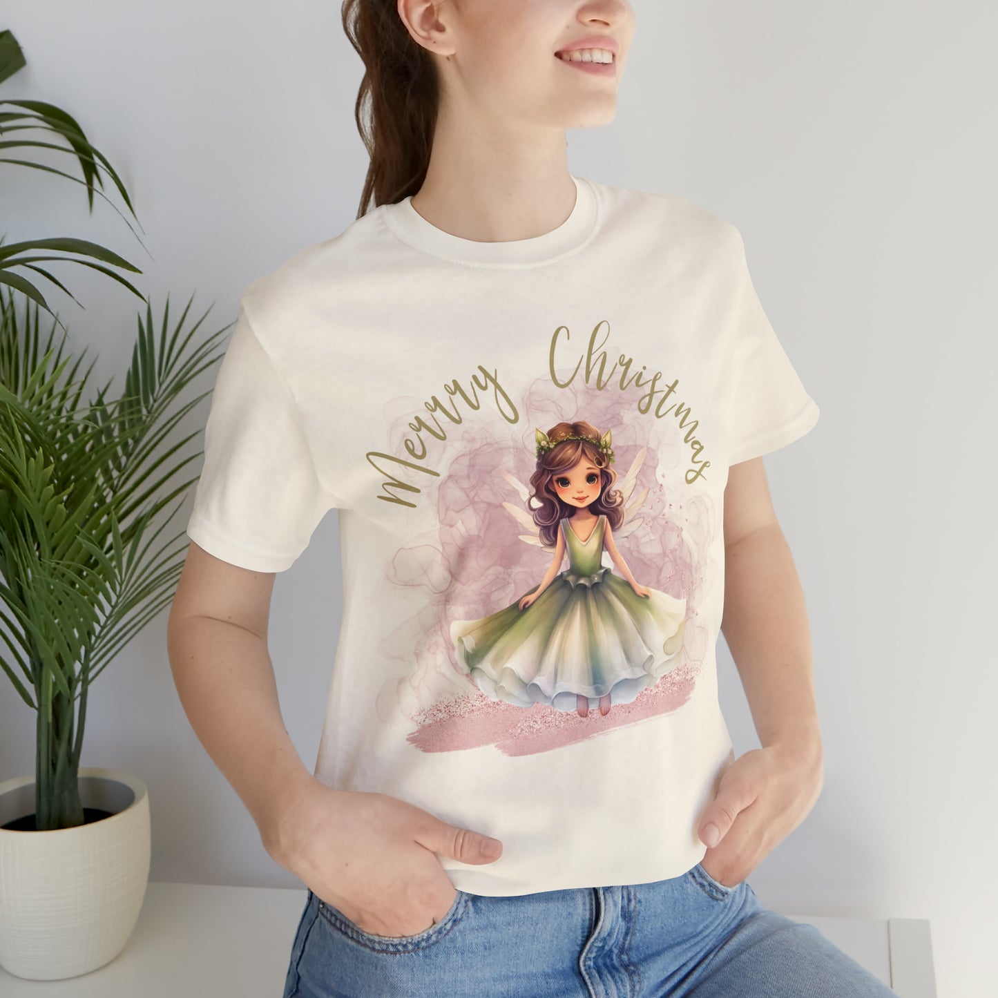 Unisex Jersey Short Sleeve Tee Christmas, Women's Fairy T-shirt A-00006