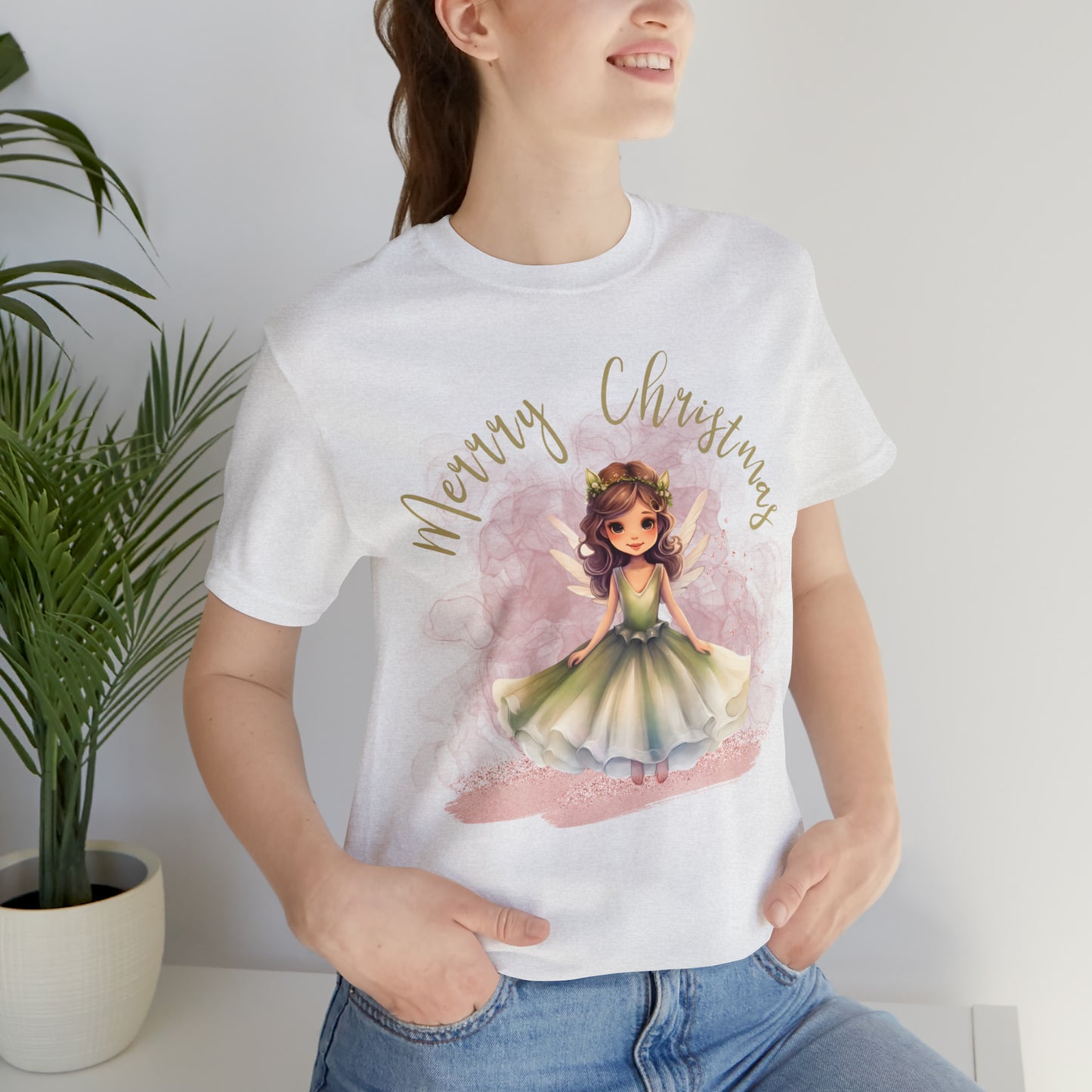 Unisex Jersey Short Sleeve Tee Christmas, Women's Fairy T-shirt A-00006