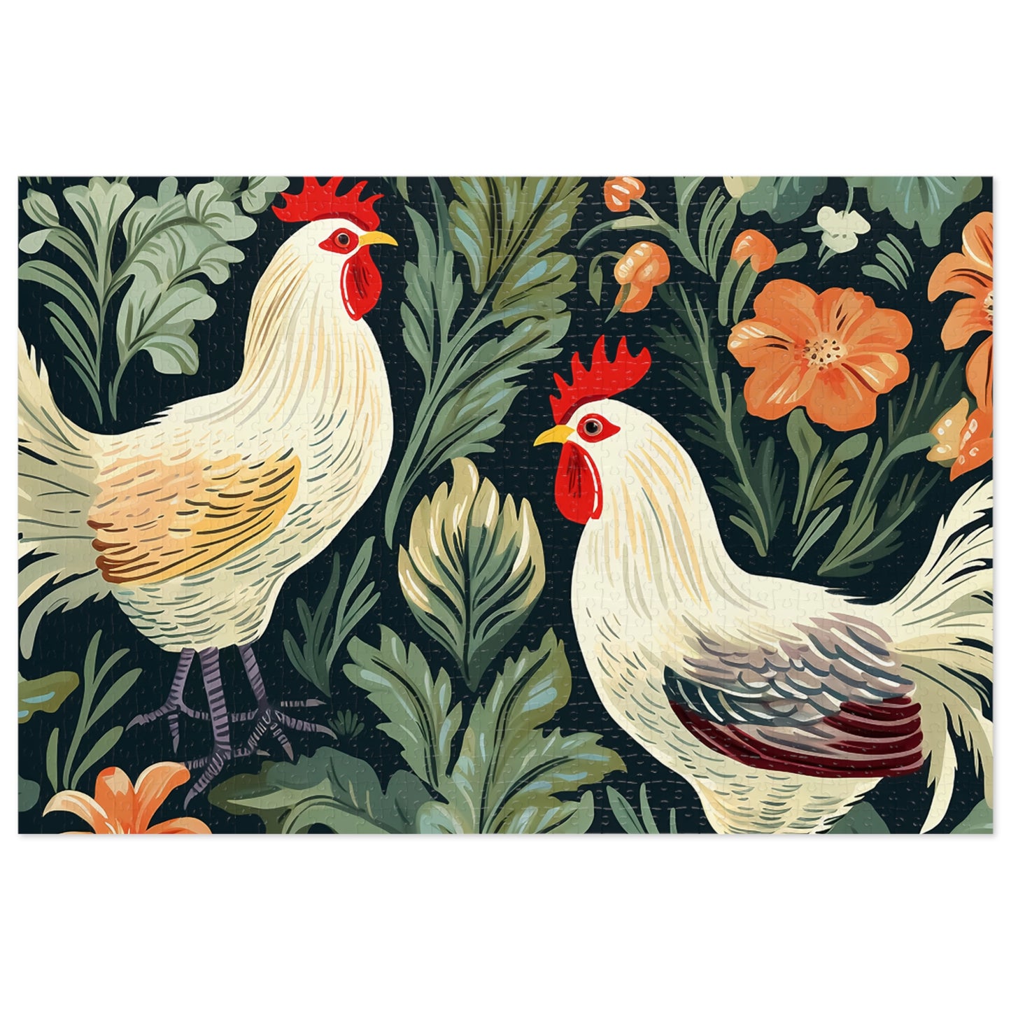 Jigsaw Puzzle, Chicken/Rooster, Personalised/Non-Personalised (30, 110, 252, 500,1000-Piece)