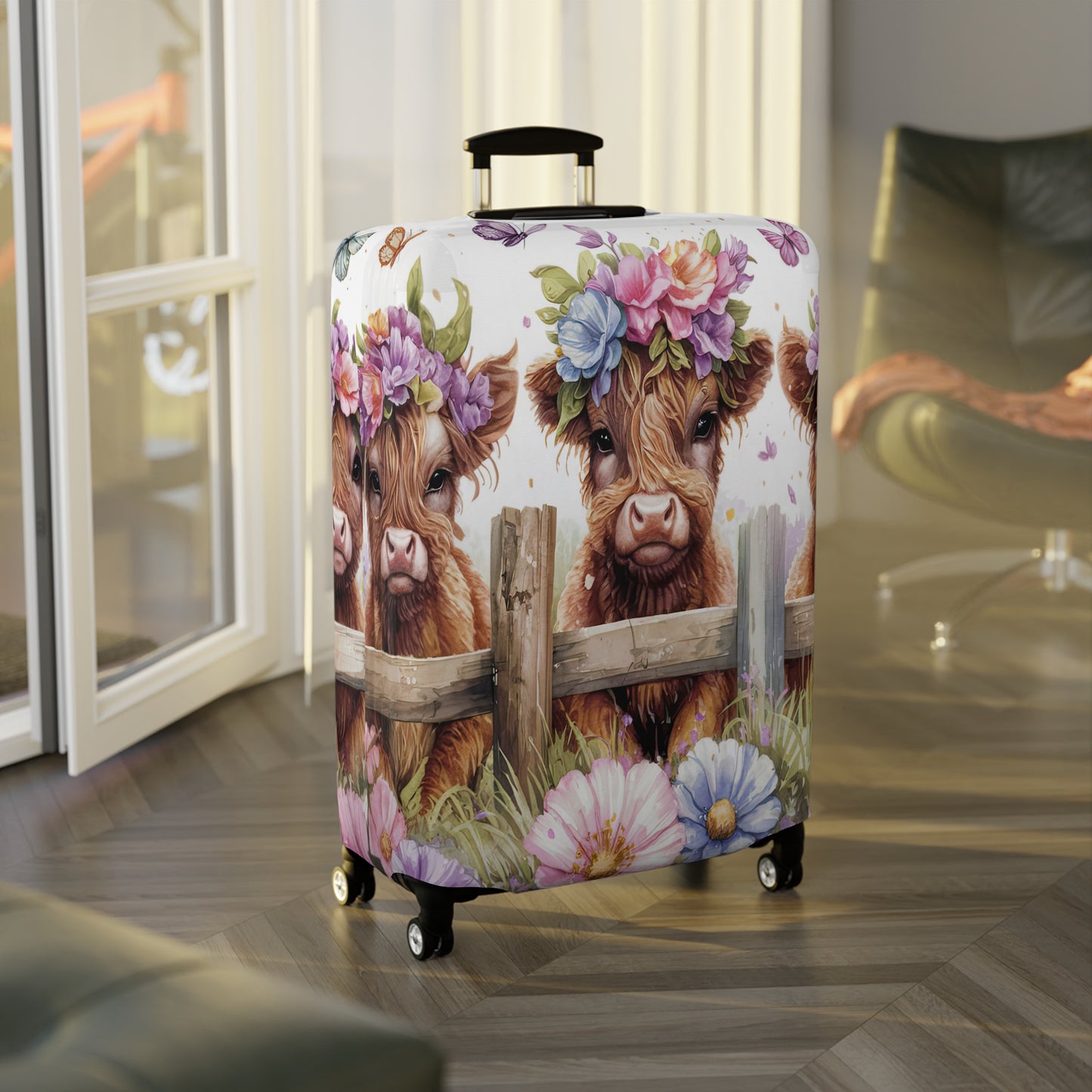 Luggage Cover, Highland Cow, awd-1764