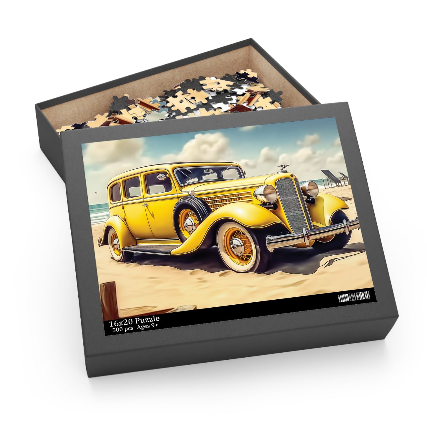 Personalised/Non-Personalised Puzzle, Vintage Car (120, 252, 500-Piece)