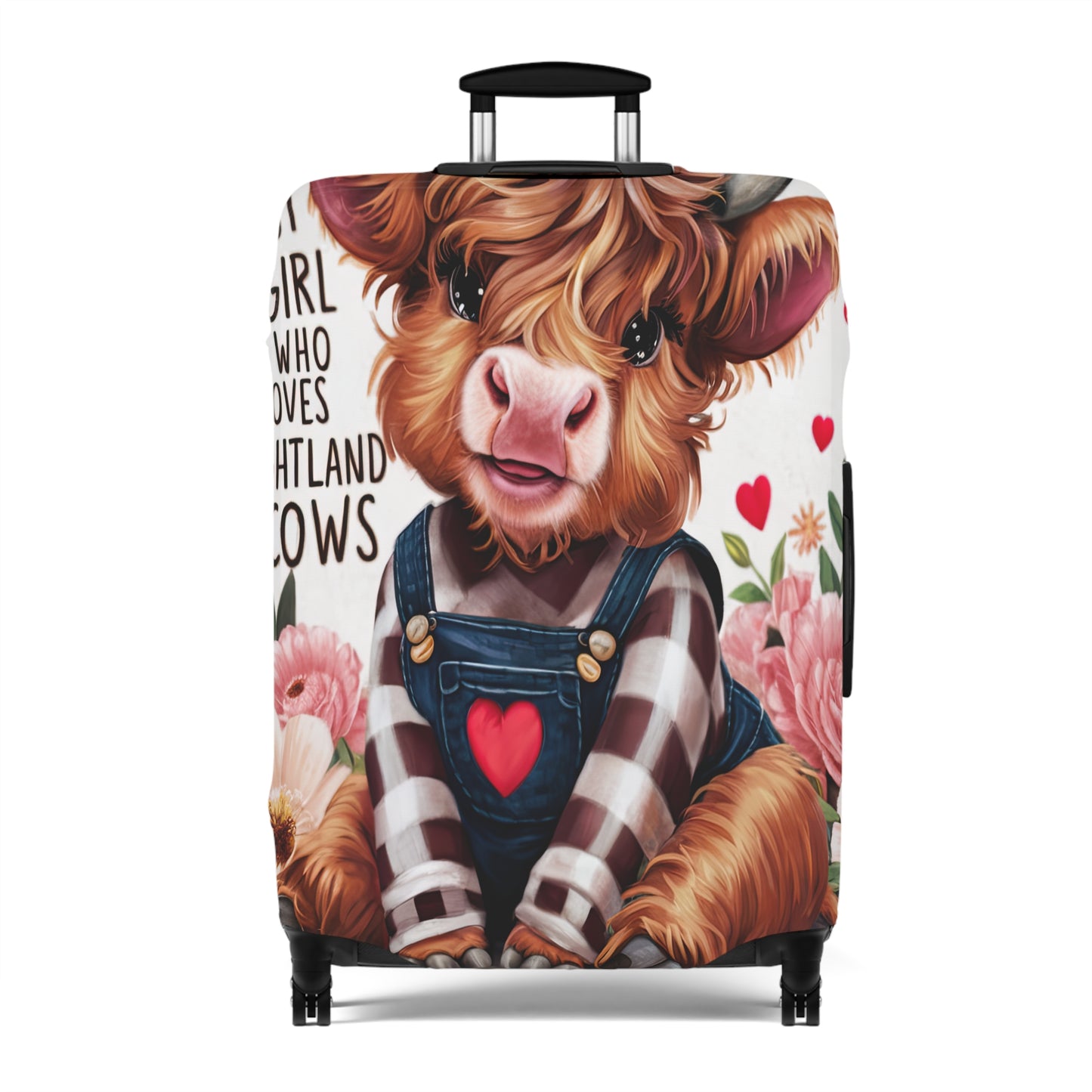 Luggage Cover, Just a Girl who Loves Highland Cows, awd-3087