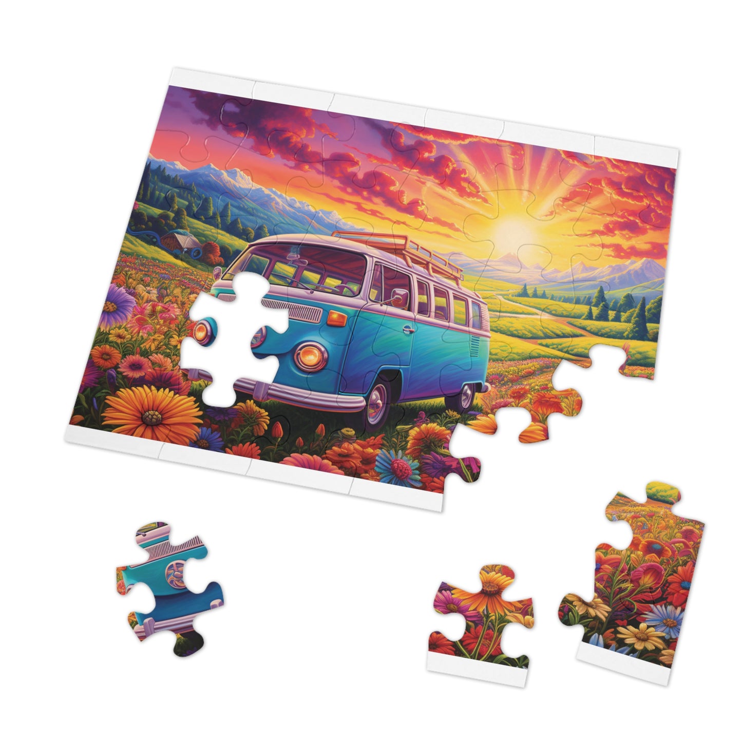 Puzzle, Combi Van, Personalised/Non-Personalised (30, 110, 252, 500,1000-Piece) awd-628