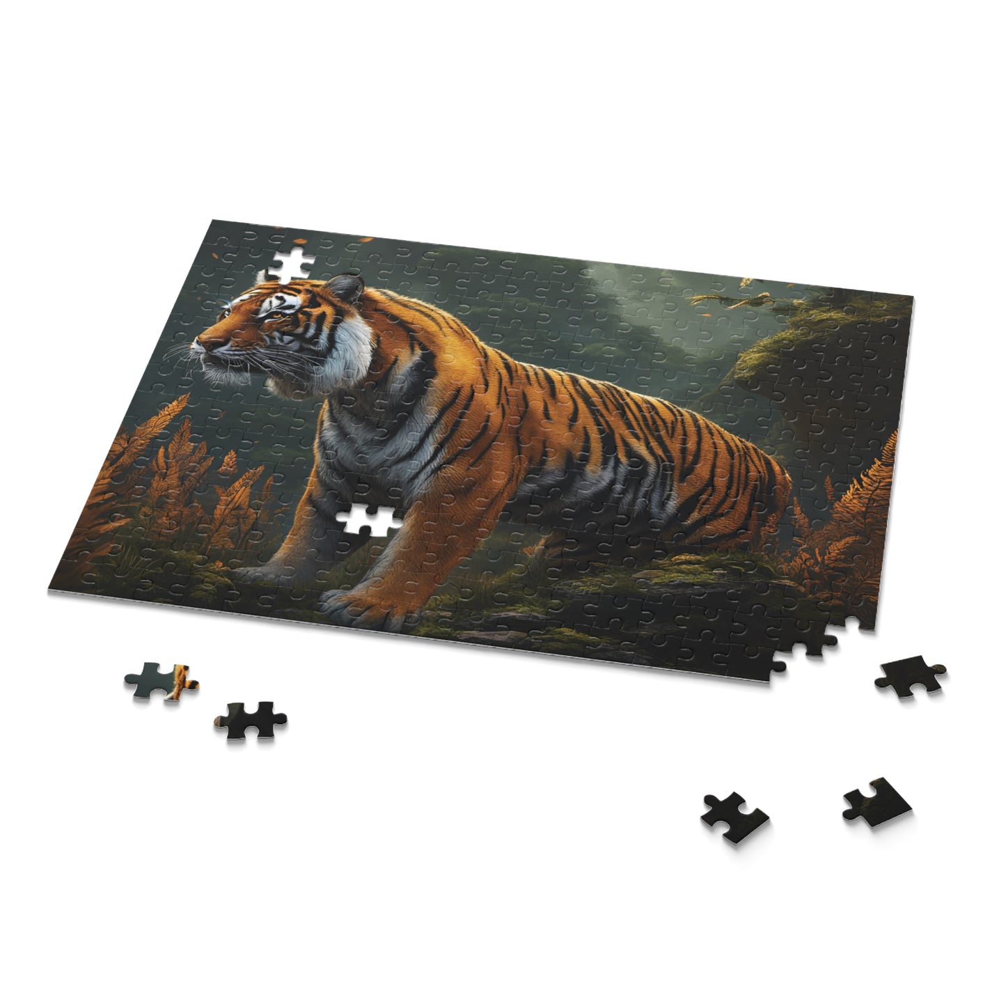 Personalised/Non-Personalised Puzzle, Tiger (120, 252, 500-Piece)