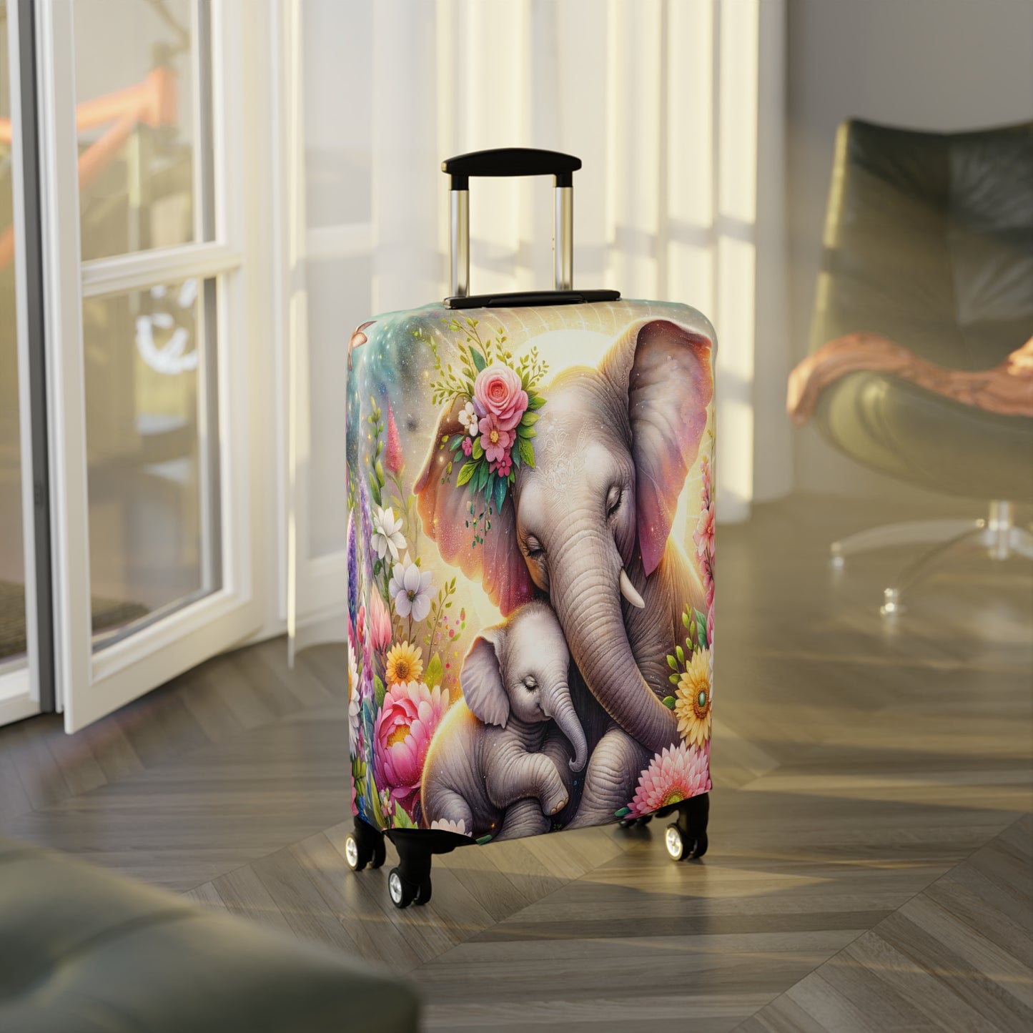 Luggage Cover, Elephant and Baby awd-1740