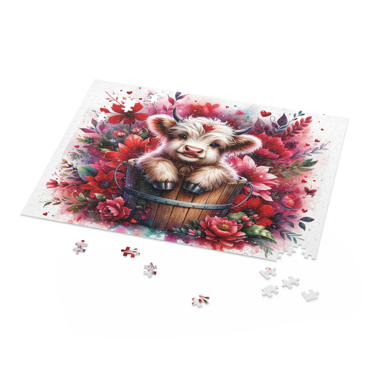 Personalised/Non-Personalised Puzzle, Highland Cow (120, 252, 500-Piece)