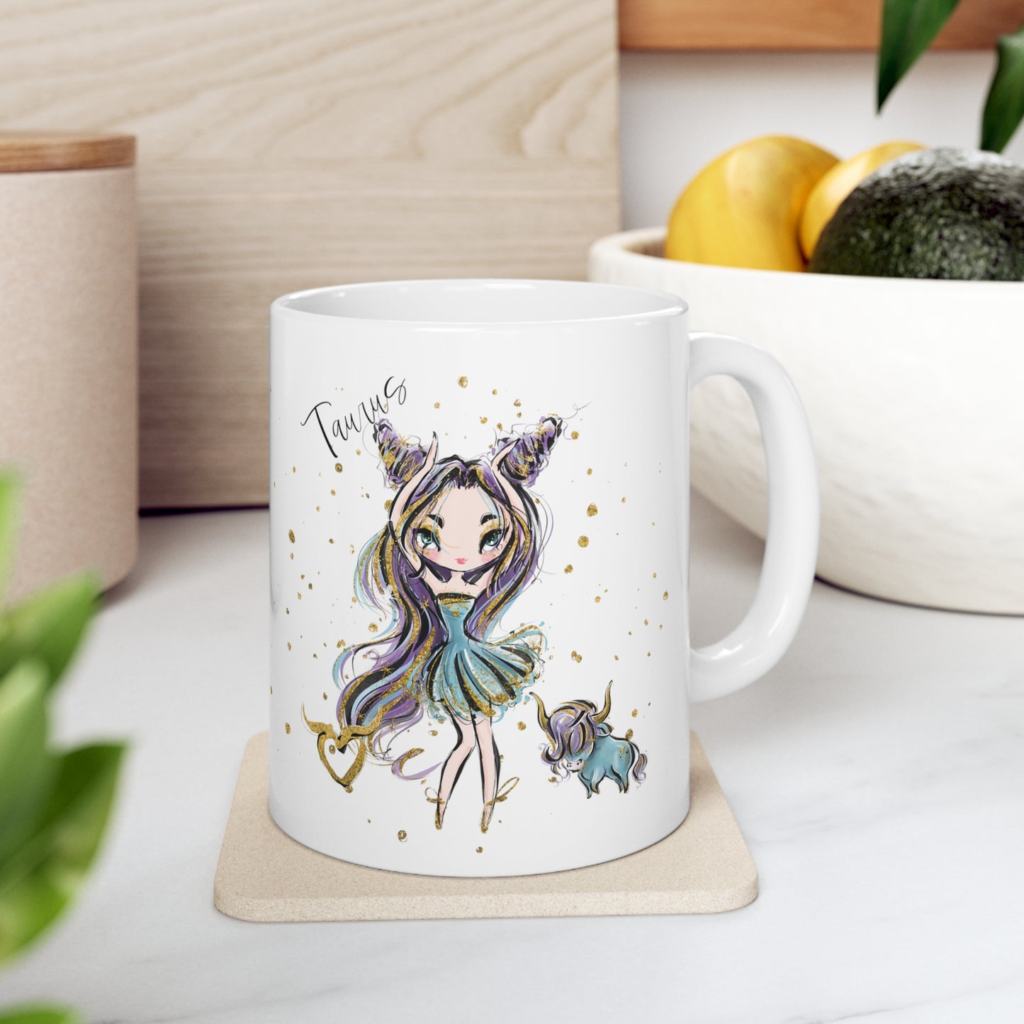 Zodiac Sign, Taurus, Ceramic Mug 11oz