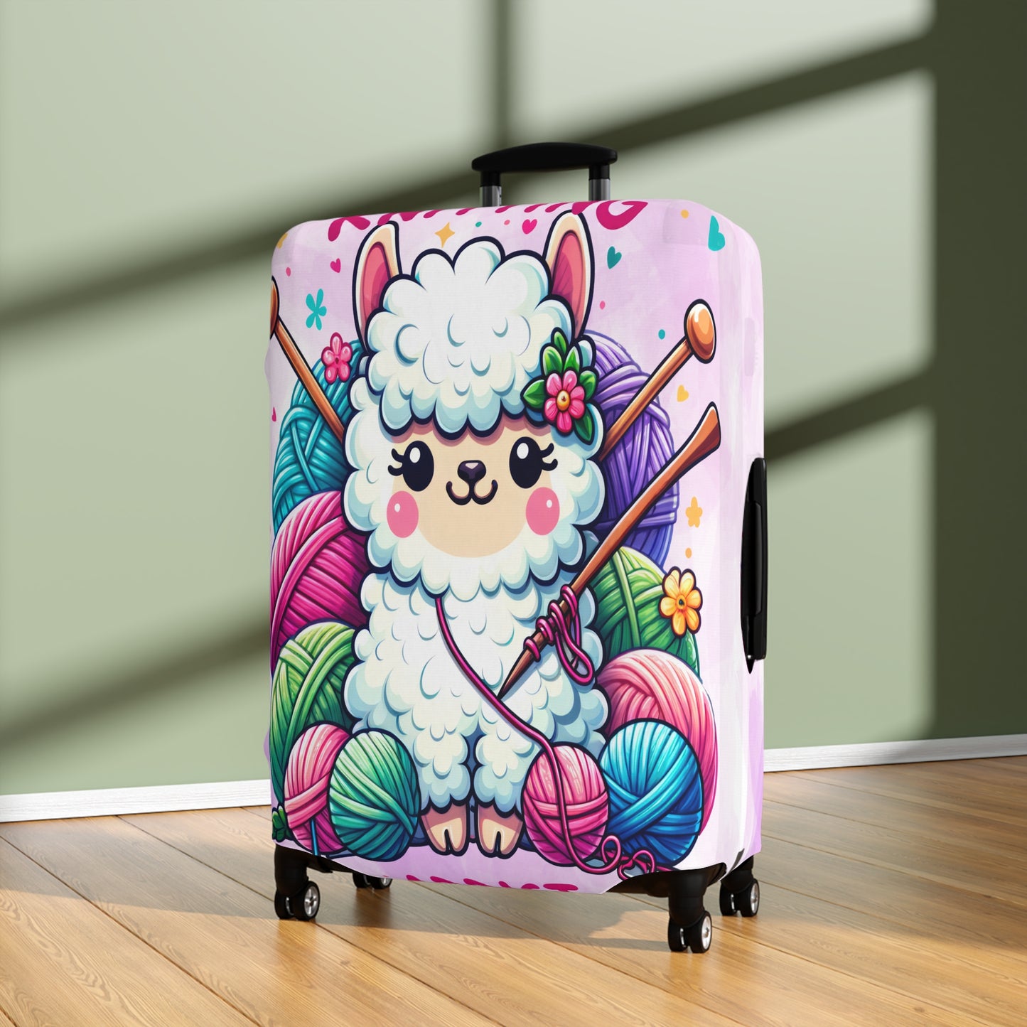 Luggage Cover, Knitting Addict Lamb, awd-1698