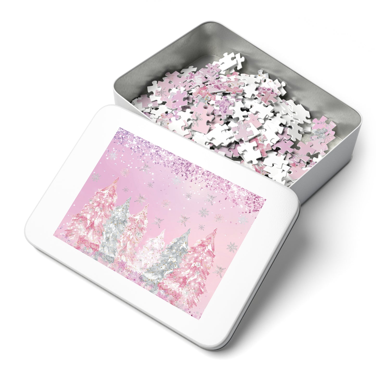 Puzzle, Christmas Trees, Personalised/Non-Personalised (30, 110, 252, 500,1000-Piece)