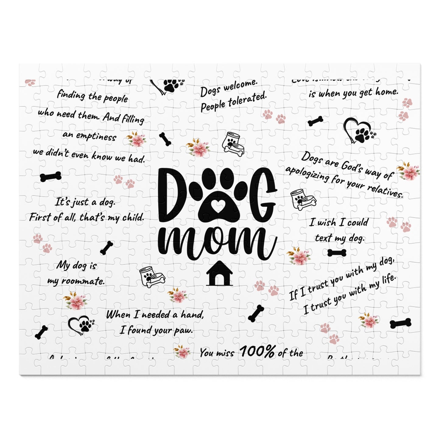 Jigsaw Puzzle, Dog Mom, Personalised/Non-Personalised (30, 110, 252, 500,1000-Piece)