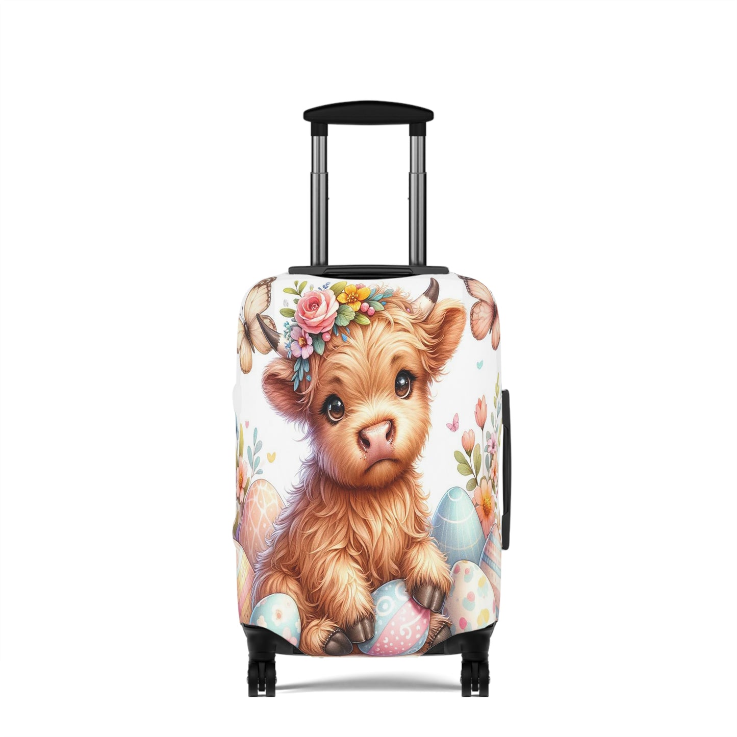 Luggage Cover, Easter, Highland Cow, awd-1061