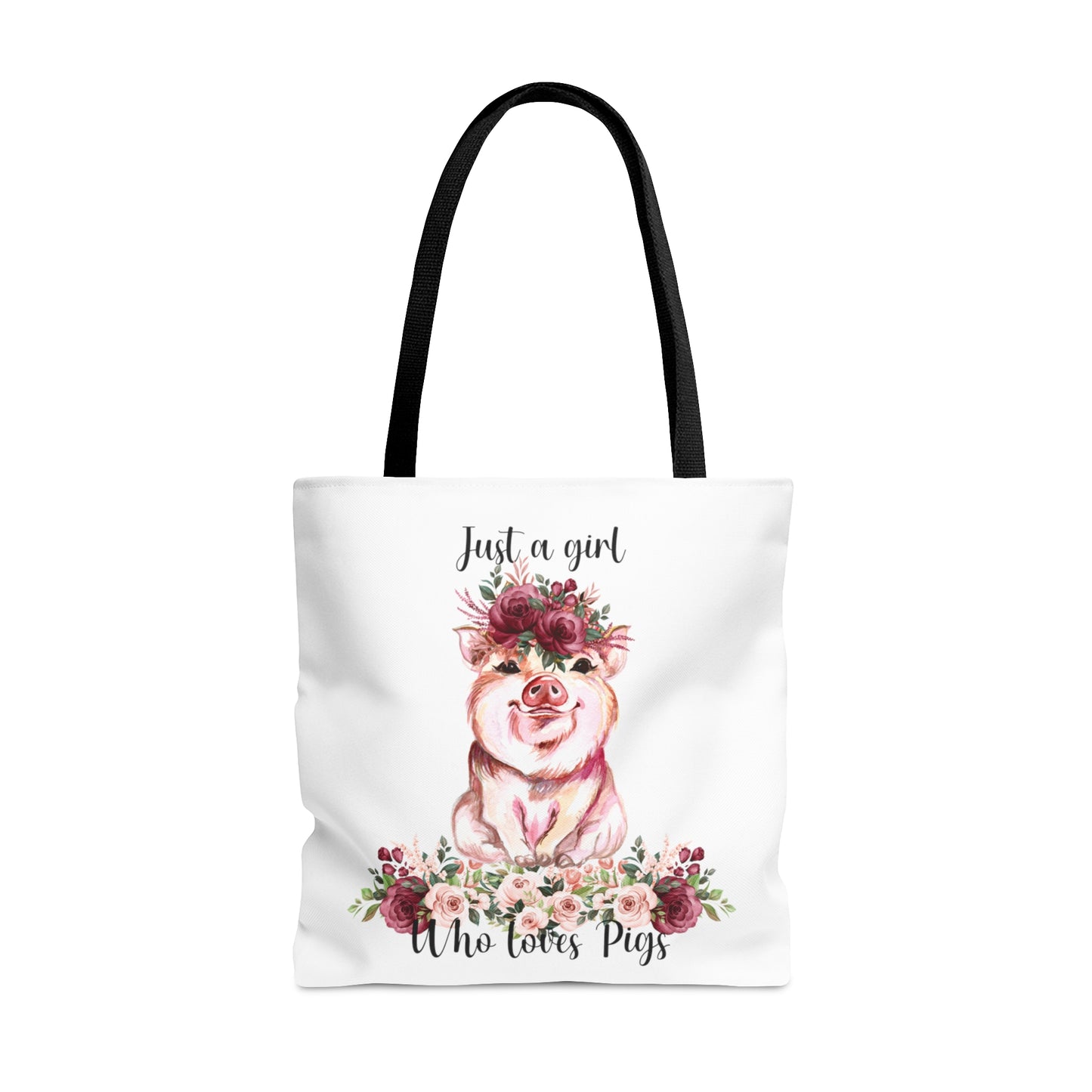 Tote Bag, Just a Girl Who Loves Pigs, Personalised/Non-Personalised Tote bag