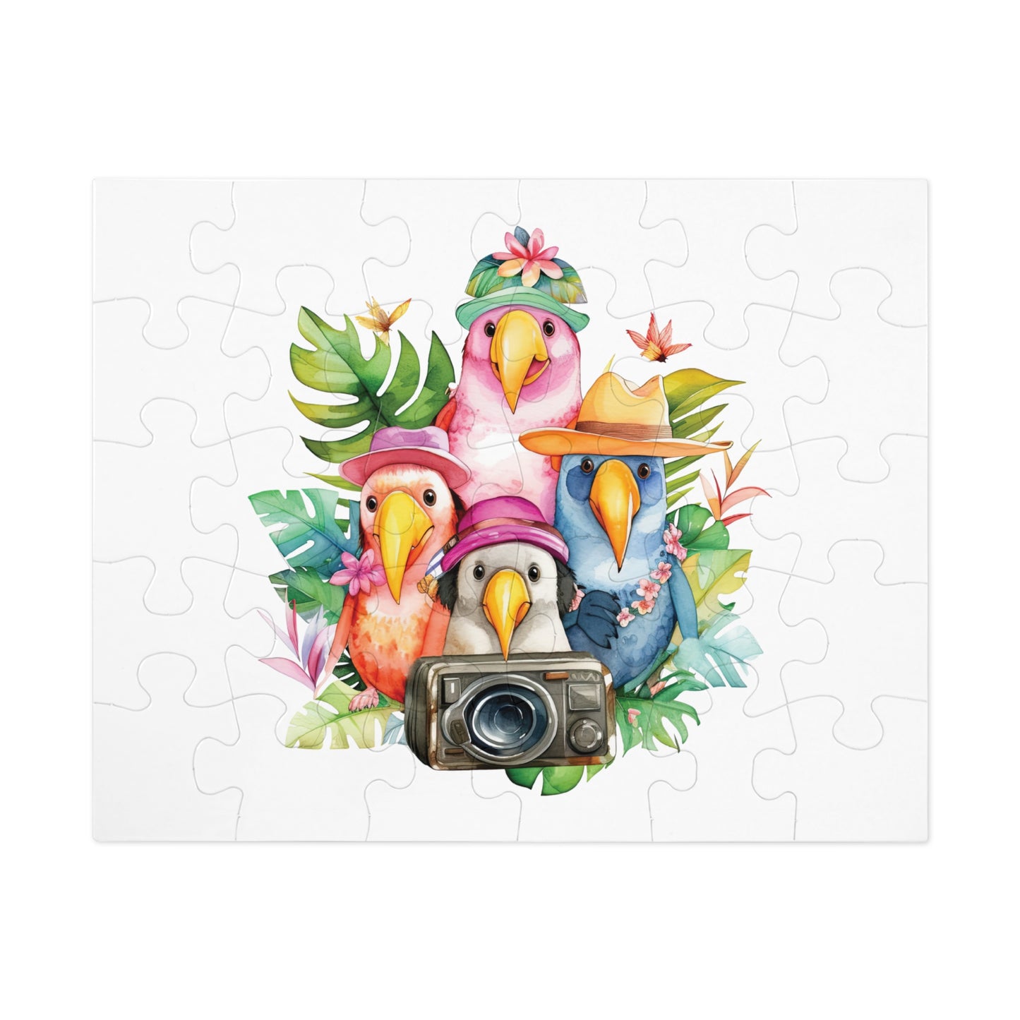 Jigsaw Puzzle, Parrots, Personalised/Non-Personalised (30, 110, 252, 500,1000-Piece)