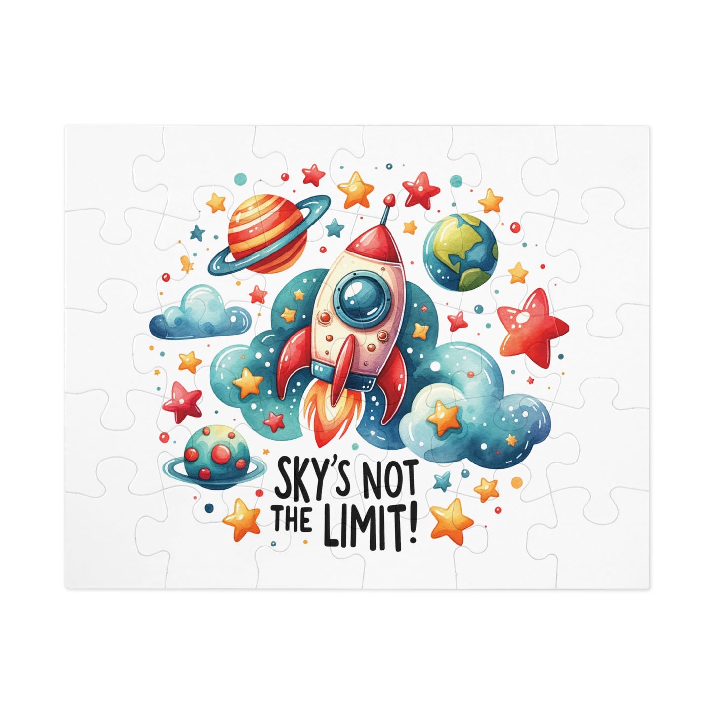 Jigsaw Puzzle, Rocket, Sky's not the Limit, Personalised/Non-Personalised (30, 110, 252, 500,1000-Piece)