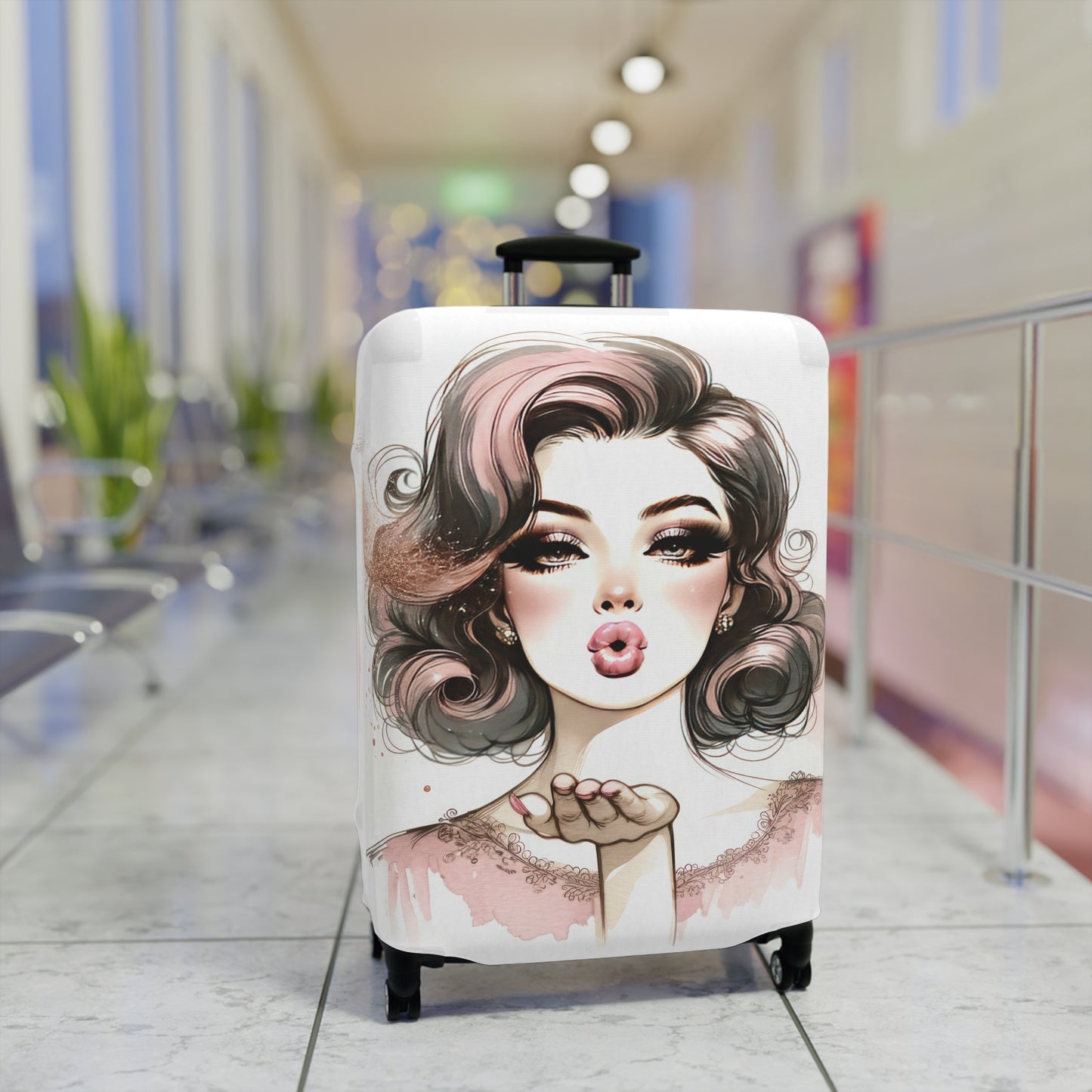 Luggage Cover, Coquette Girl, awd-1483