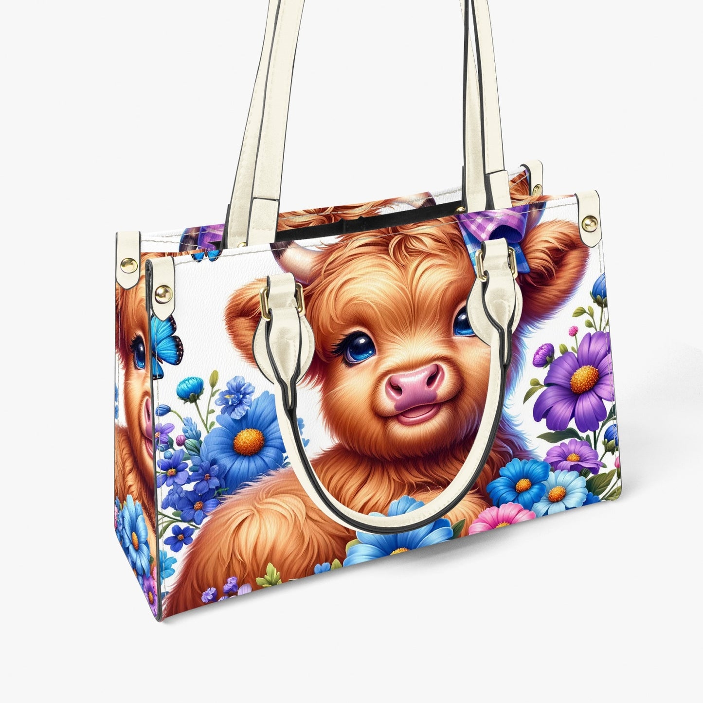 Women's Tote Bag - Long Strap - Highland Cow