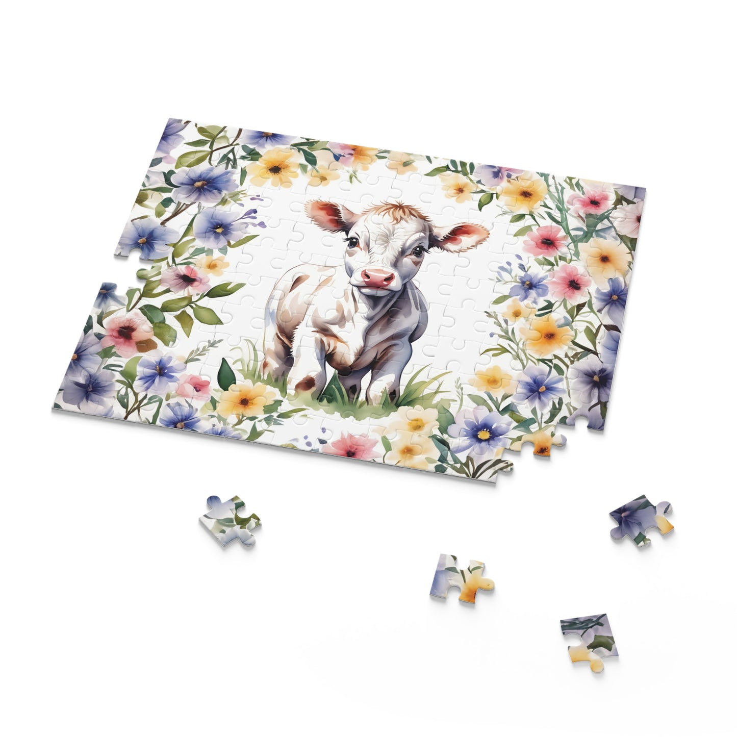 Personalised/Non-Personalised Puzzle, Cow (120, 252, 500-Piece)