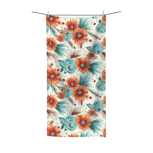 Beach Towel, Boho Flowers, Polycotton Towel