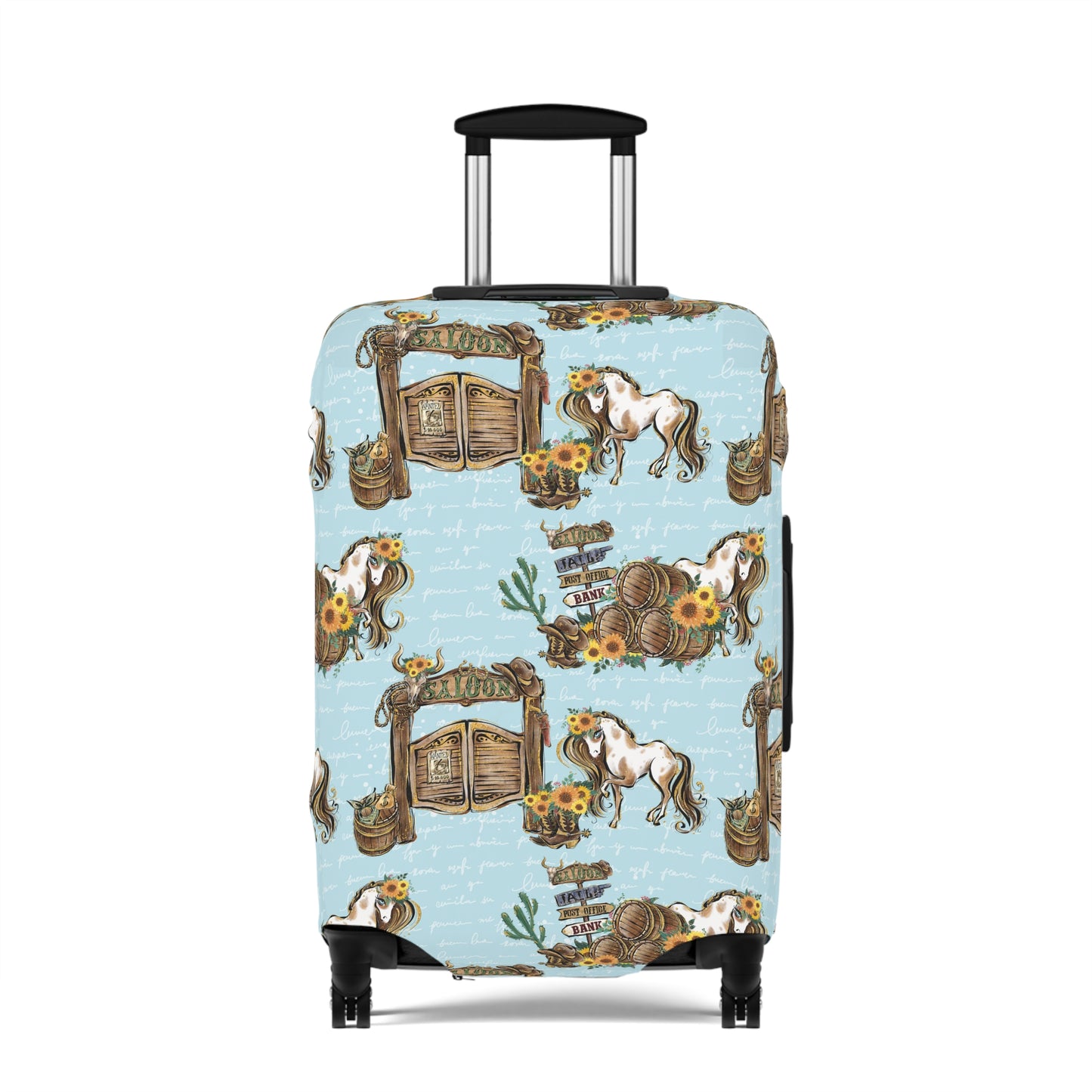 Luggage Cover, Howdy Cowboy Blue