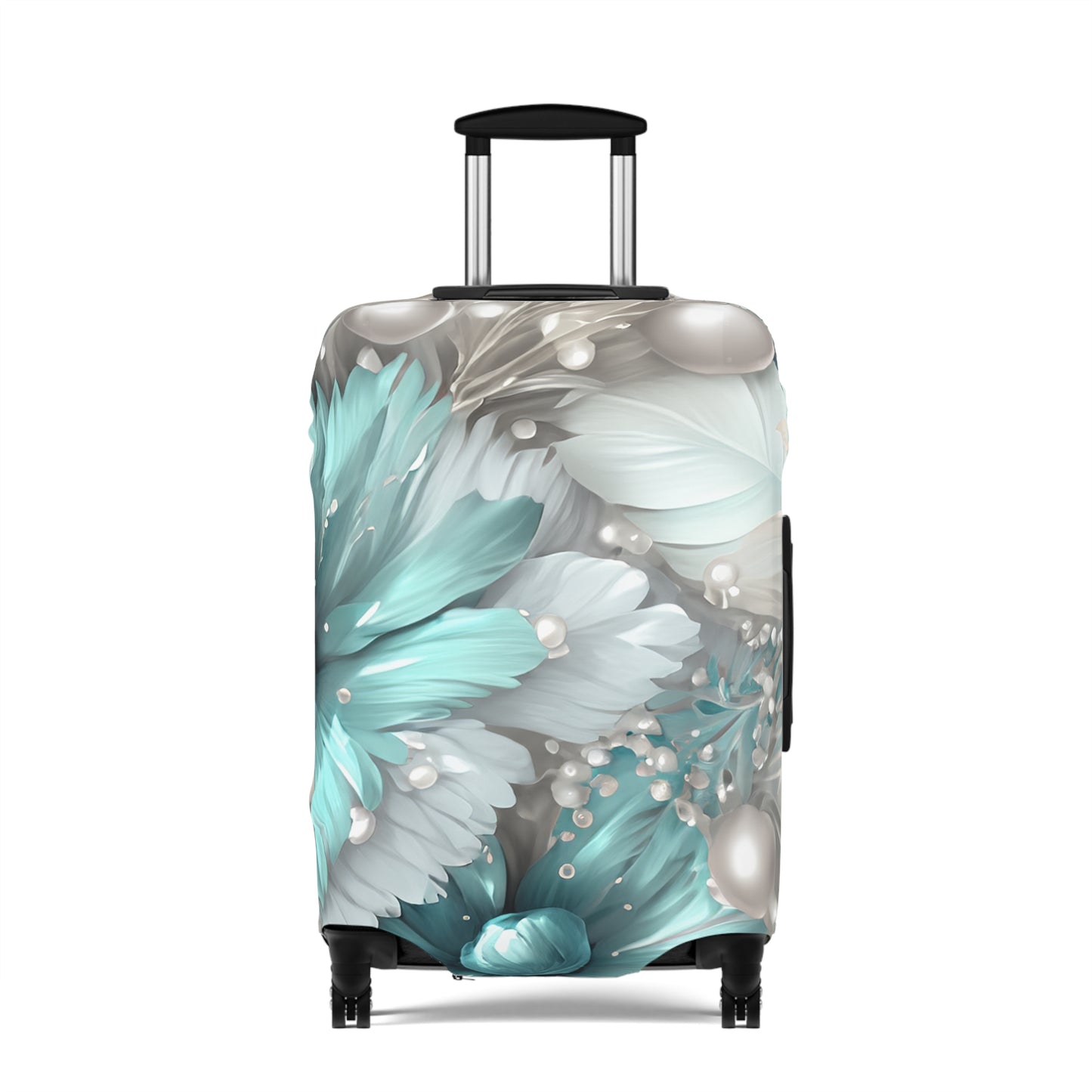 Luggage Cover, Turquoise Floral-2