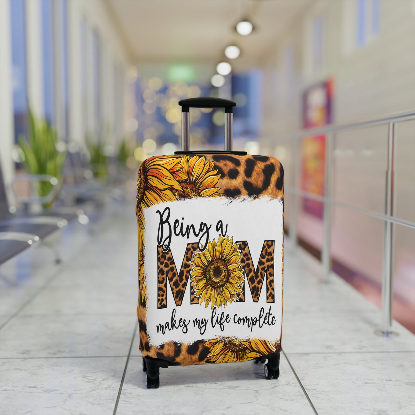 Luggage Cover, Sunflowers, Being a Mom makes my life complete, awd-1745