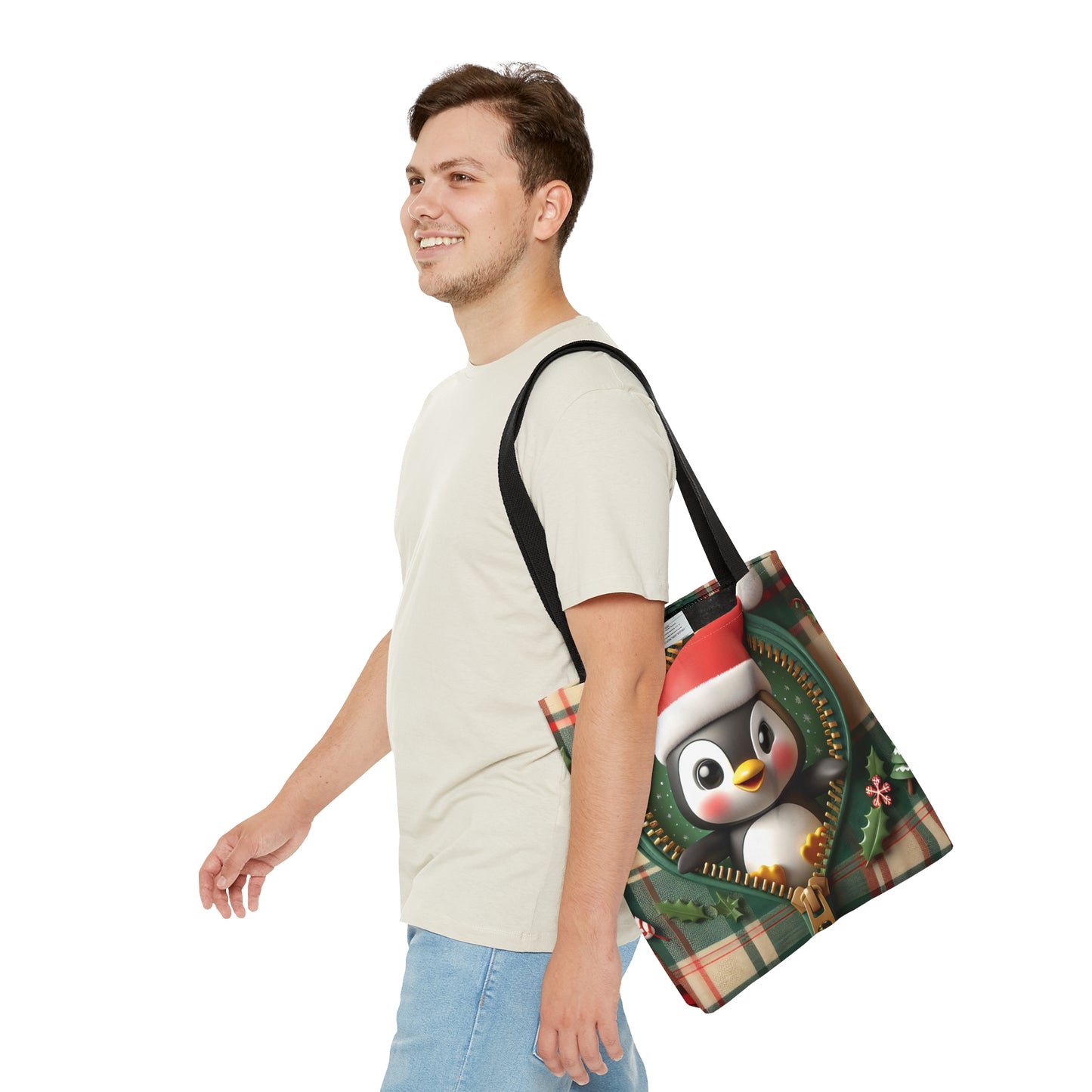 Tote Bag, Christmas, Penguin