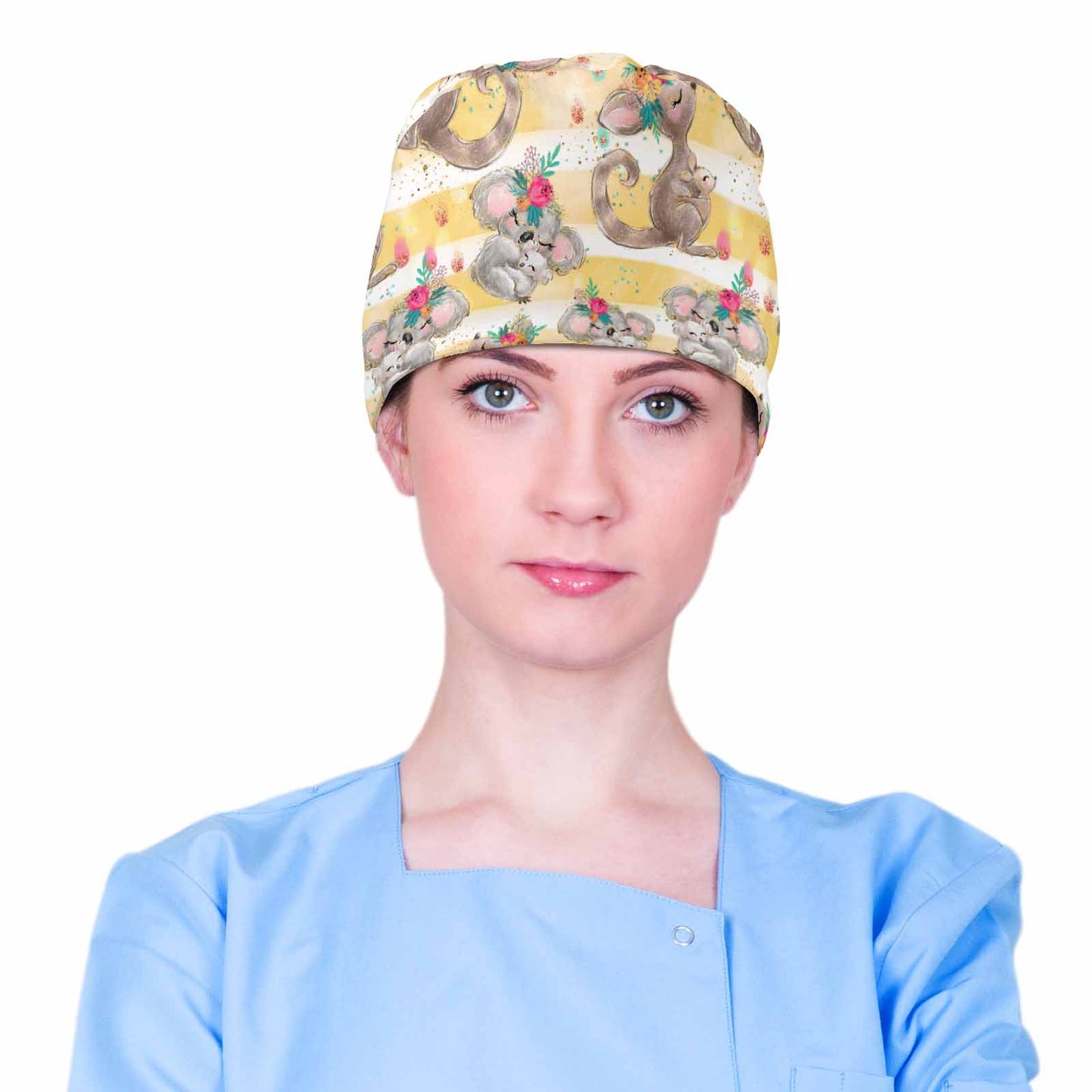 Nurse Scrub Cap Australian Animals Koalas and Kangaroos  Scrub Cap