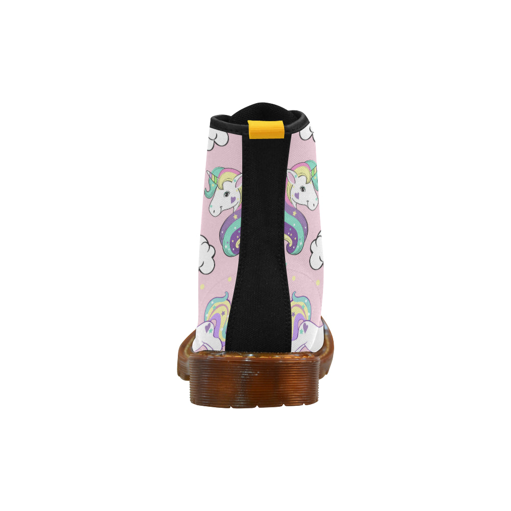 Martin Boots For Women Beautiful unicorns and clouds