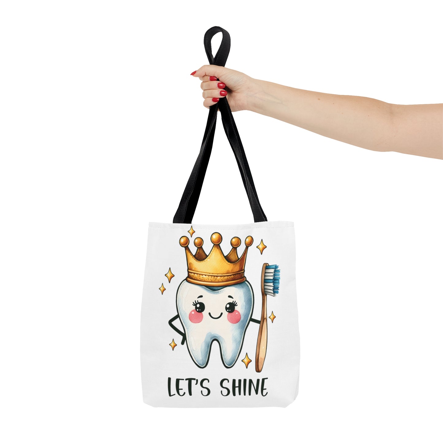 Tote Bag, Dentist, Tooth, Let's Shine, Personalised/Non-Personalised Tote bag