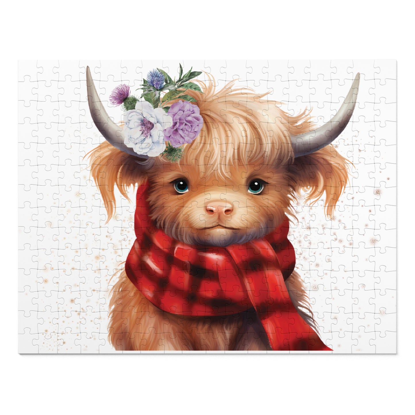 Puzzle, Highland Cow, Personalised/Non-Personalised (30, 110, 252, 500,1000-Piece) Awd-553