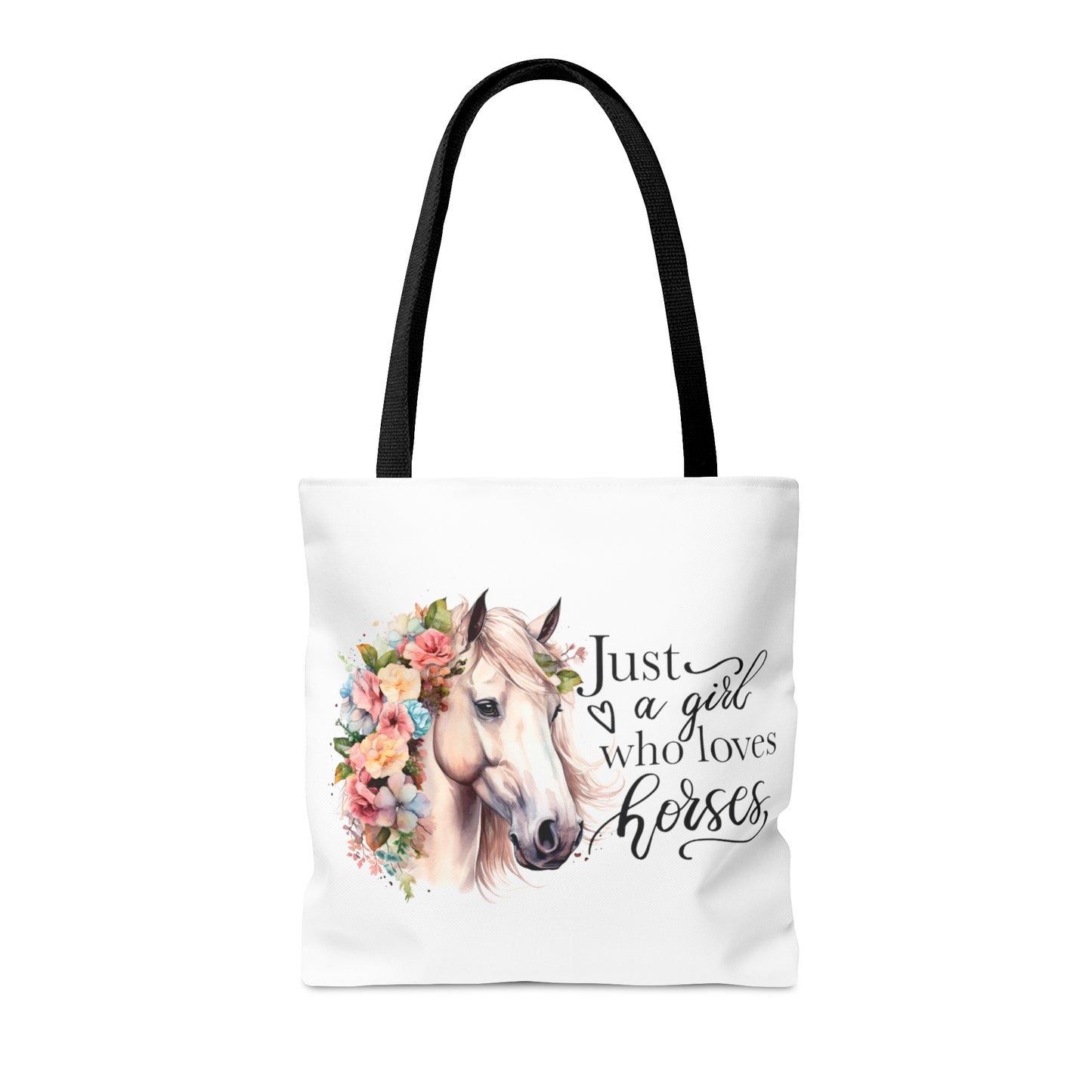 Tote Bag, Just a Girl who loves Horses, Personalised/Non-Personalised Tote bag