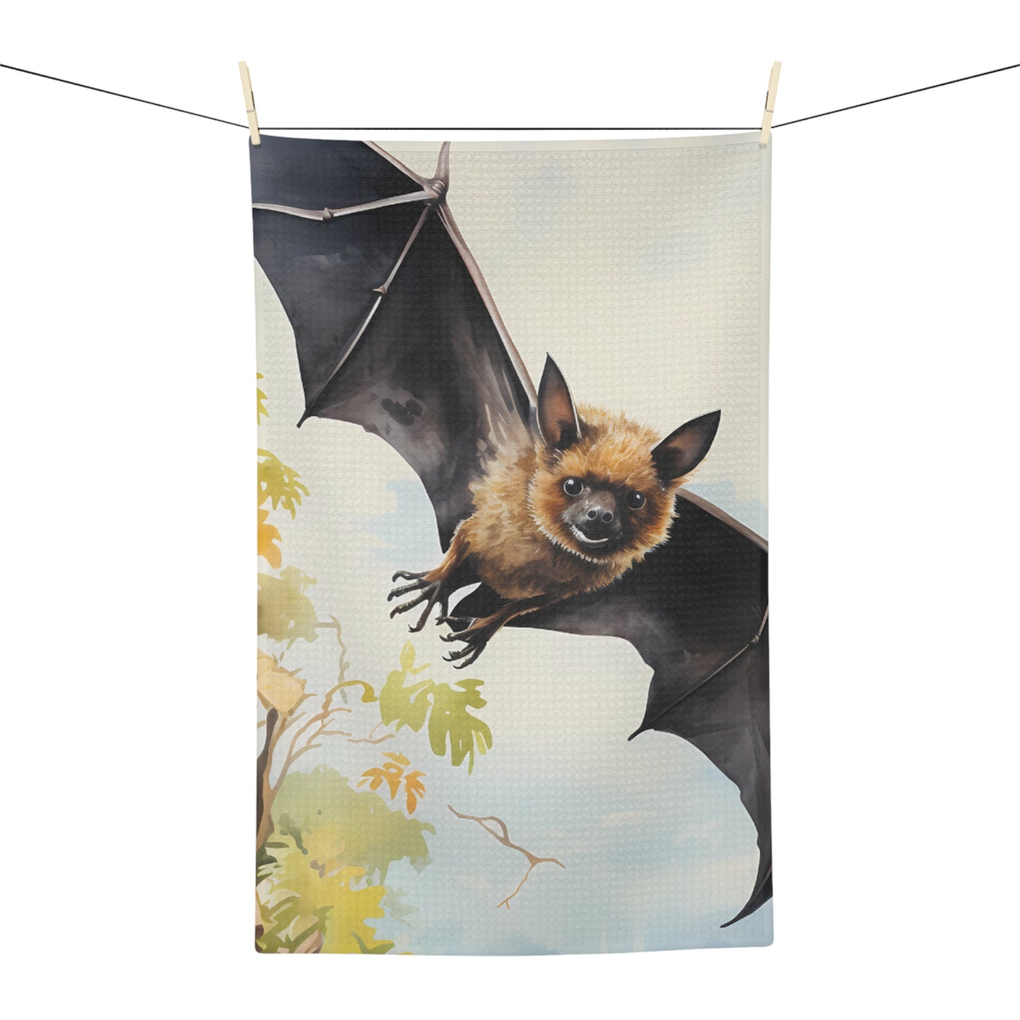 Microfiber Tea Towel, Australian Animals, Bat