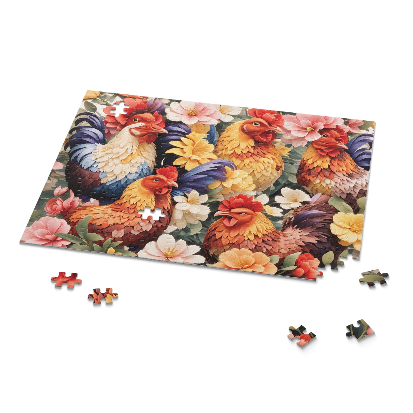 Personalised/Non-Personalised Puzzle, Chickens/Rooster (120, 252, 500-Piece)