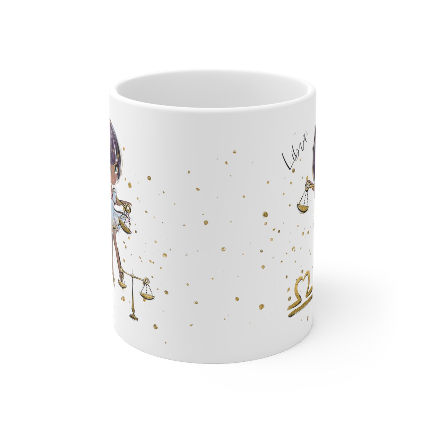 Personalised/Non Personalised Zodiac Sign, Libra, Ceramic Mug 11oz