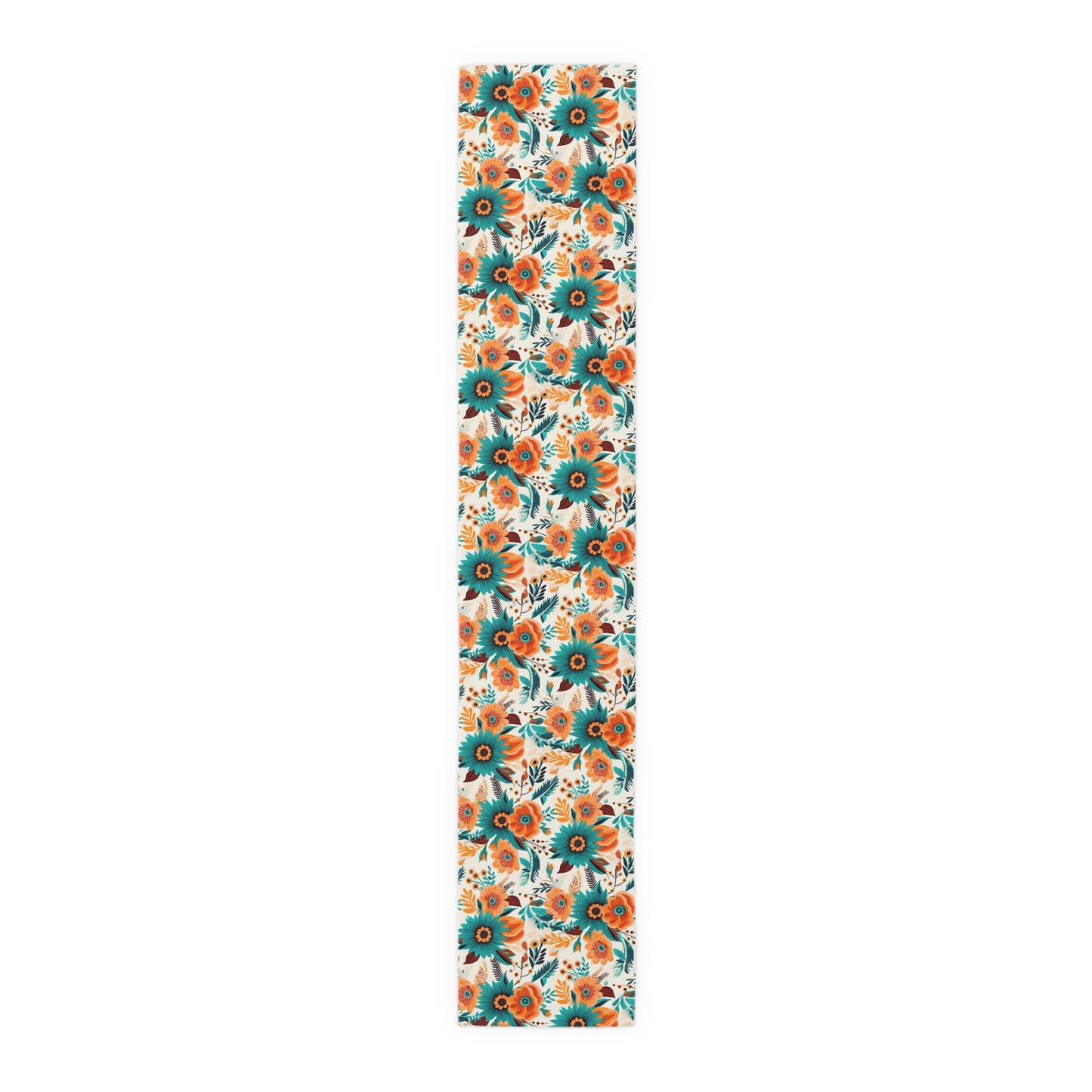 Boho Floral Table Runner, Cotton Twill and Poly Available