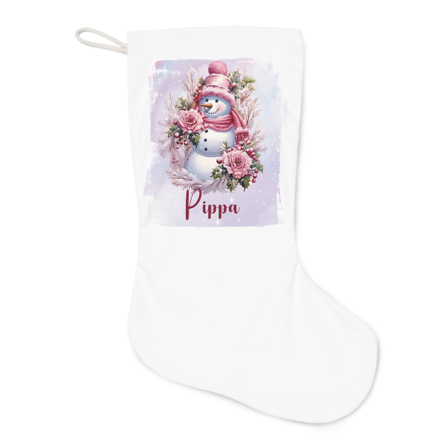 Copy of Personalised Santa Stocking, Purple Christmas Fairytale