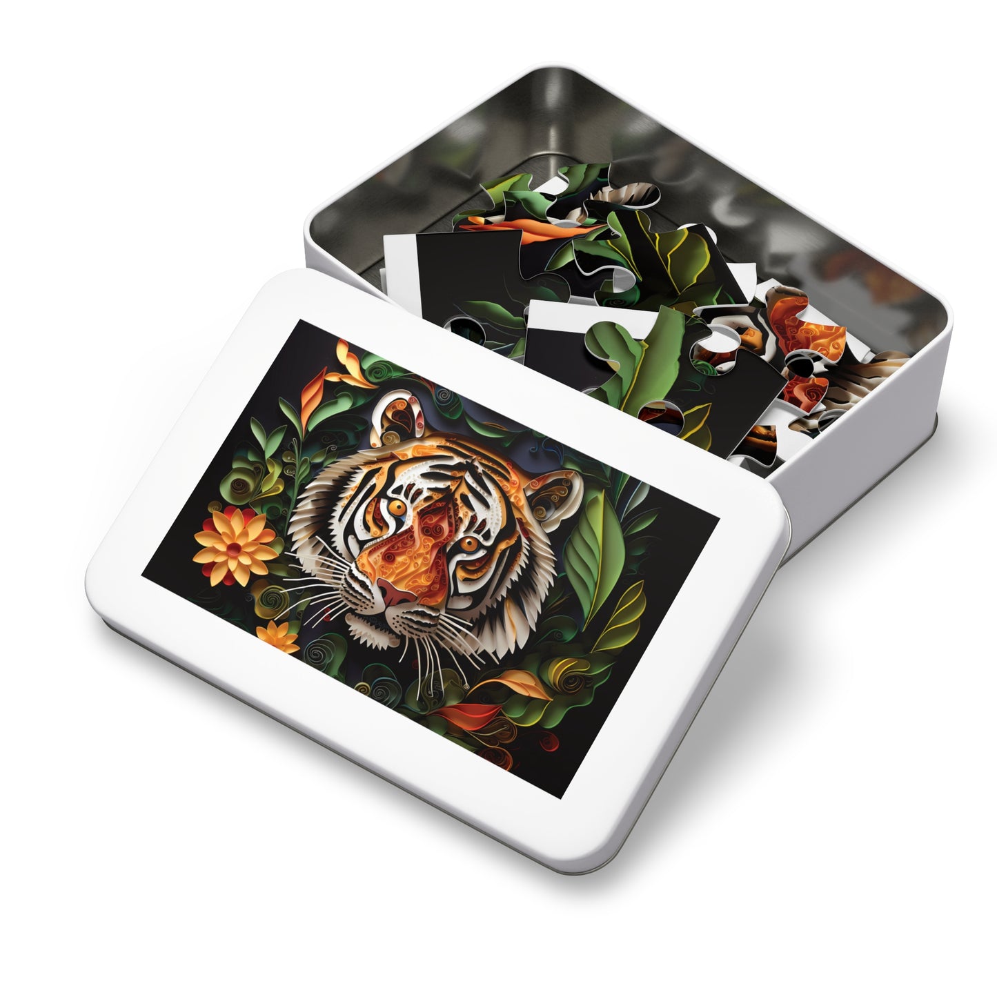 Jigsaw Puzzle, Tiger, Personalised/Non-Personalised (30, 110, 252, 500,1000-Piece)