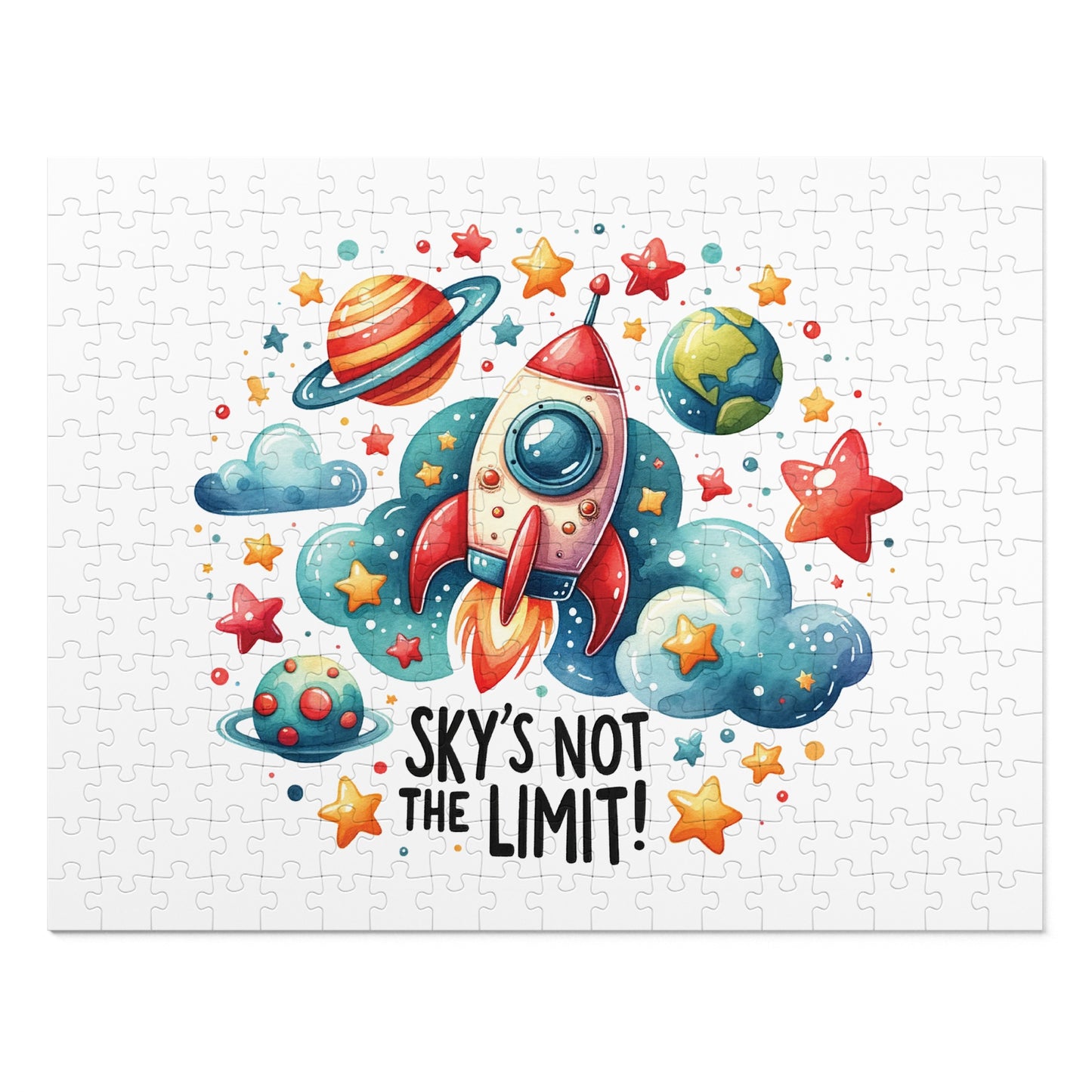 Jigsaw Puzzle, Rocket, Sky's not the Limit, Personalised/Non-Personalised (30, 110, 252, 500,1000-Piece)