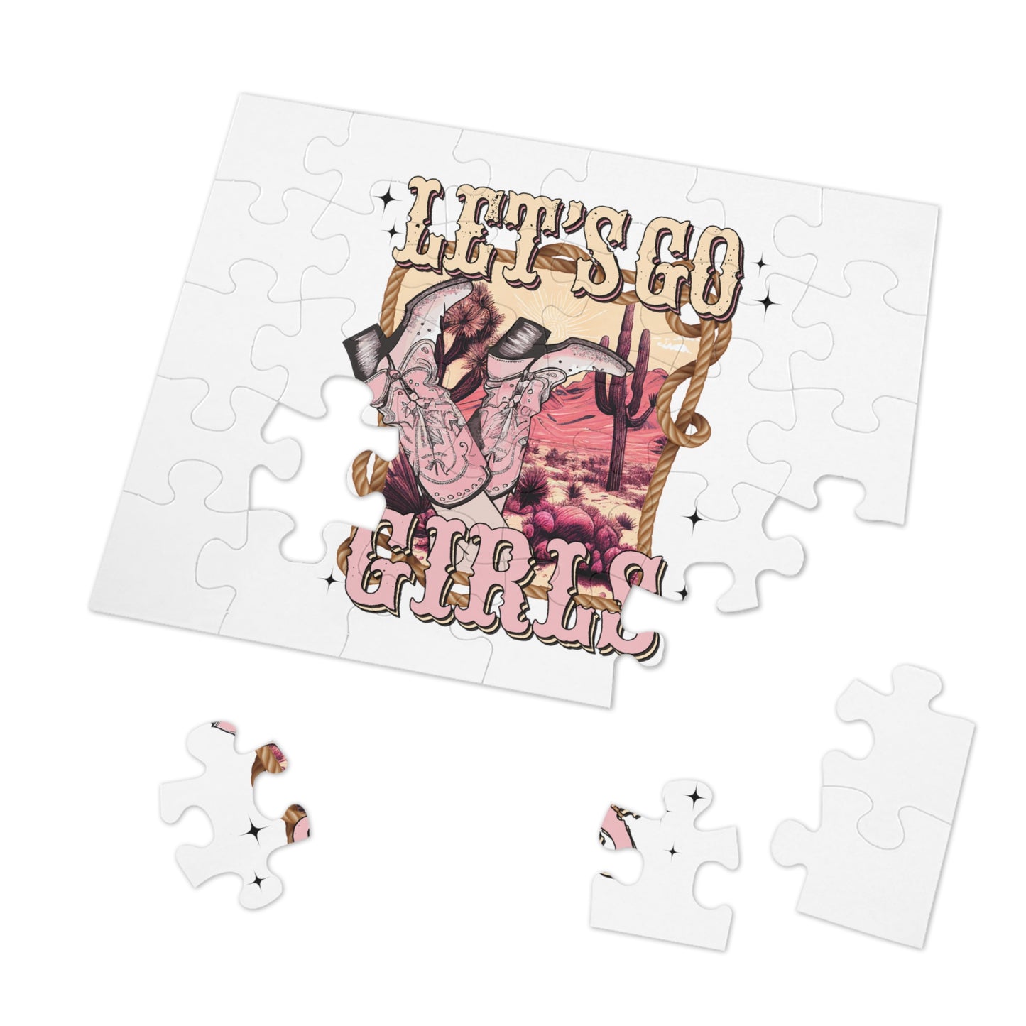 Puzzle, Western, Let's Go Girls, Personalised/Non-Personalised (30, 110, 252, 500,1000-Piece)