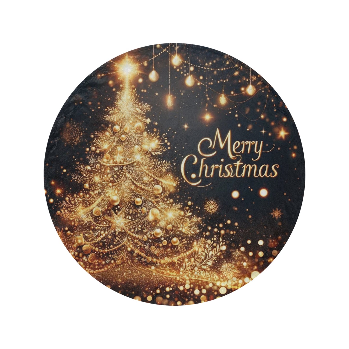 Christmas Tree Circular Micro Fleece Blanket