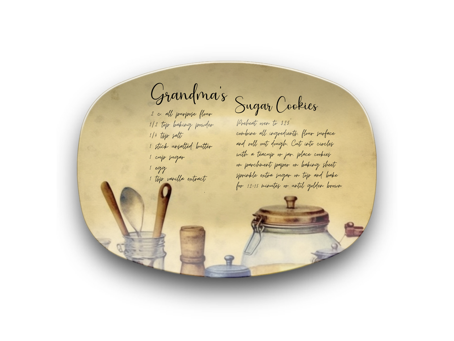 Personalised Handwritten Family Recipe Heirloom Plate/Platter