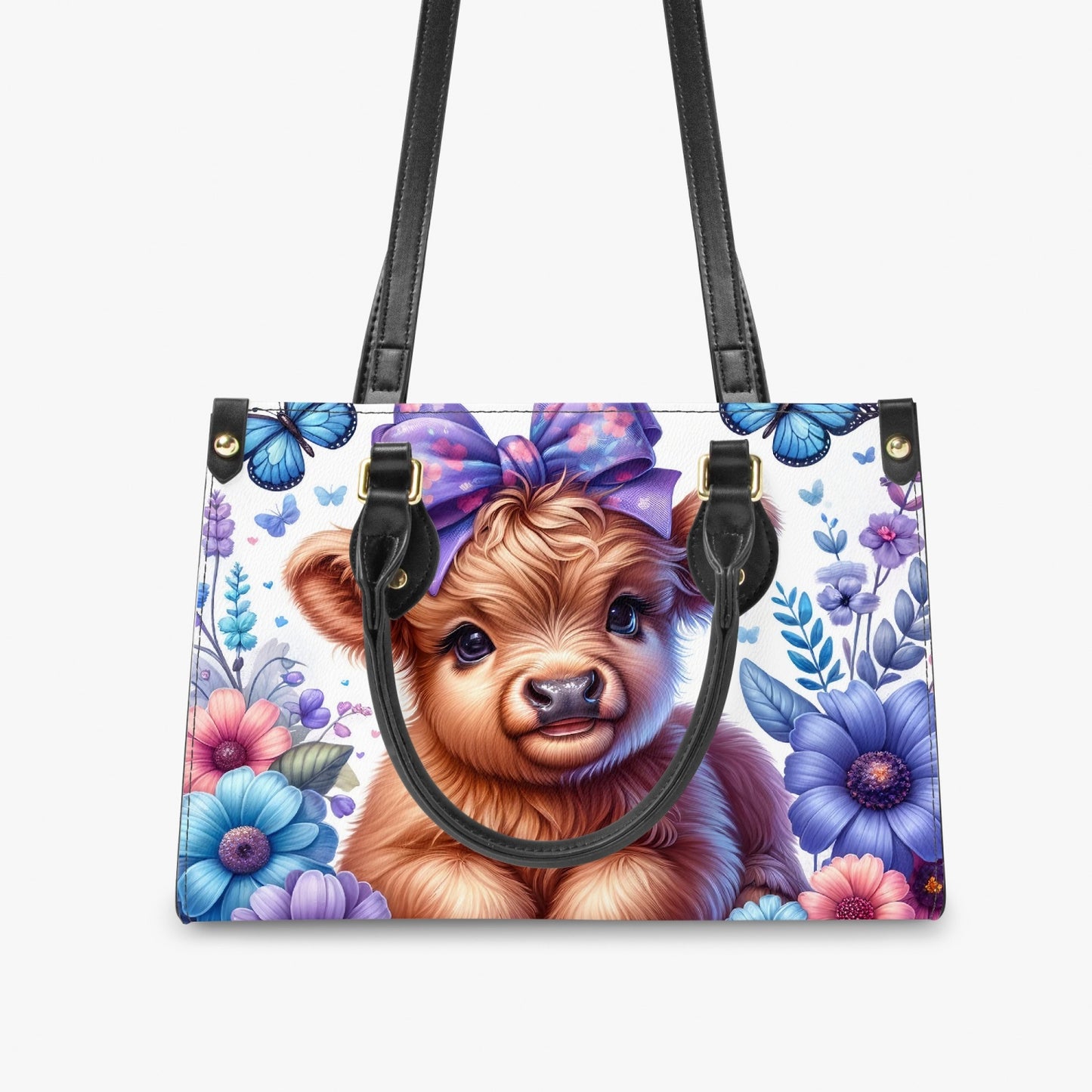 Women's Tote Bag - Long Strap - Highland Cow