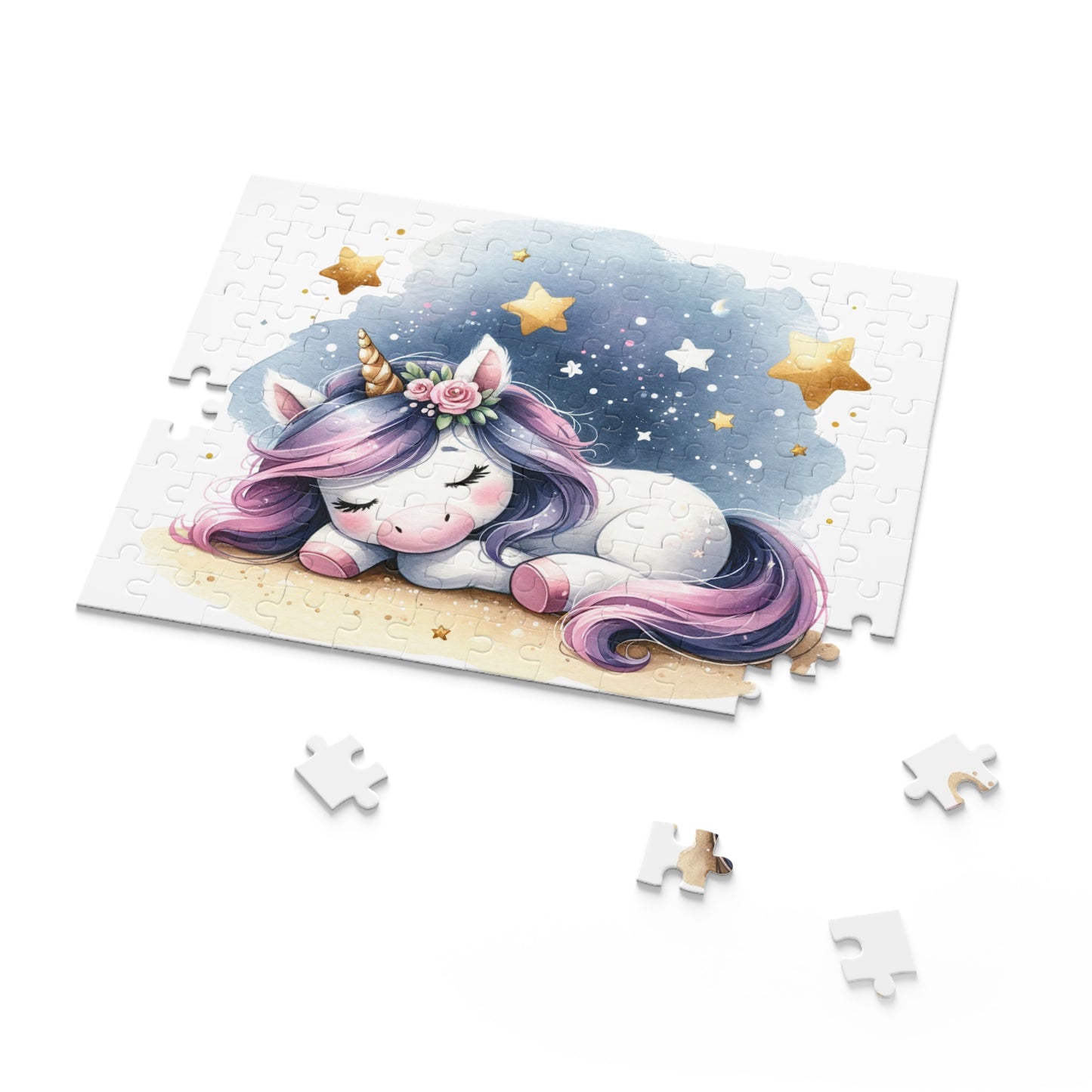 Personalised/Non-Personalised Puzzle, Unicorn (120, 252, 500-Piece)