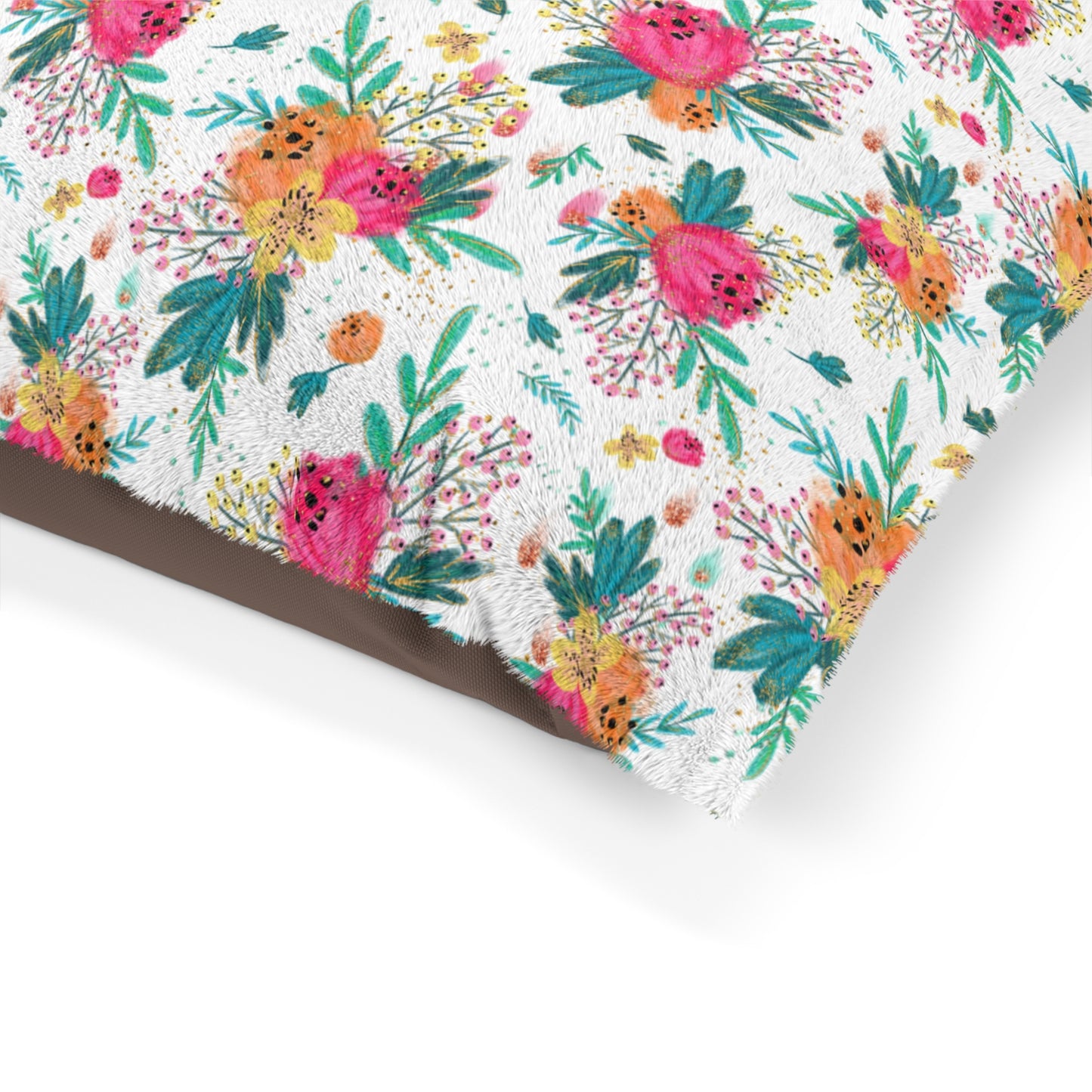 Luxury Pet Bed, feather soft fleece, Australian Floral