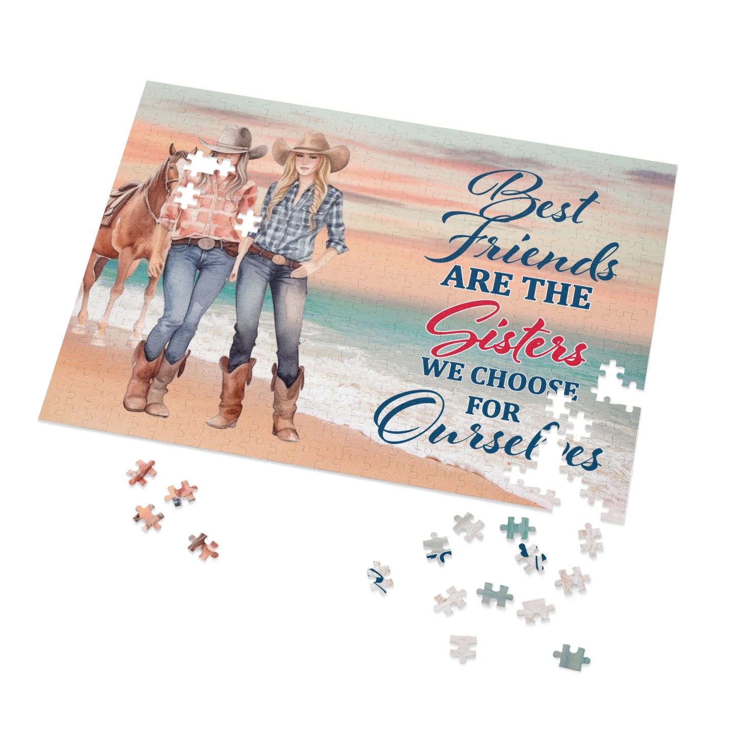 Jigsaw Puzzle, Western, Best Friends are the Sisters we Choose for Ourselves, Personalised/Non-Personalised (30, 110, 252, 500,1000-Piece)