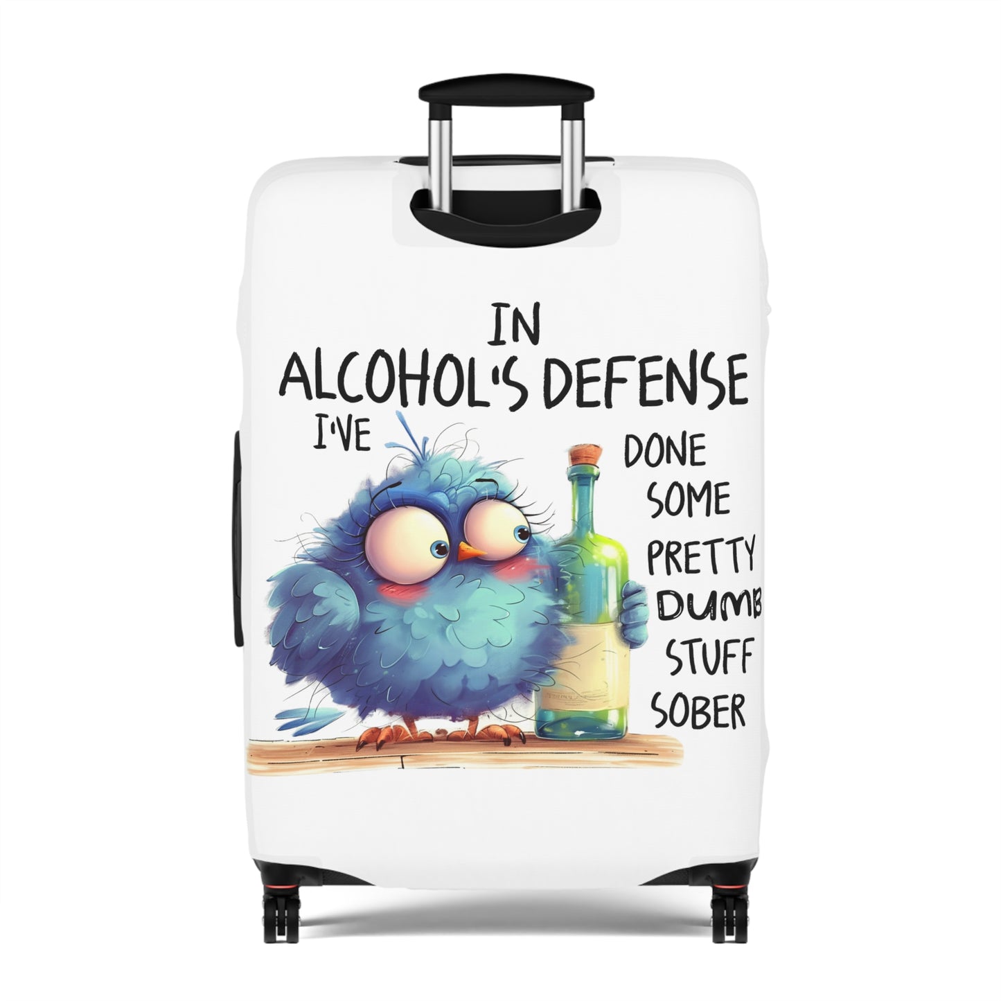 Luggage Cover, Bird, In Alcohol's Defense, awd-4007